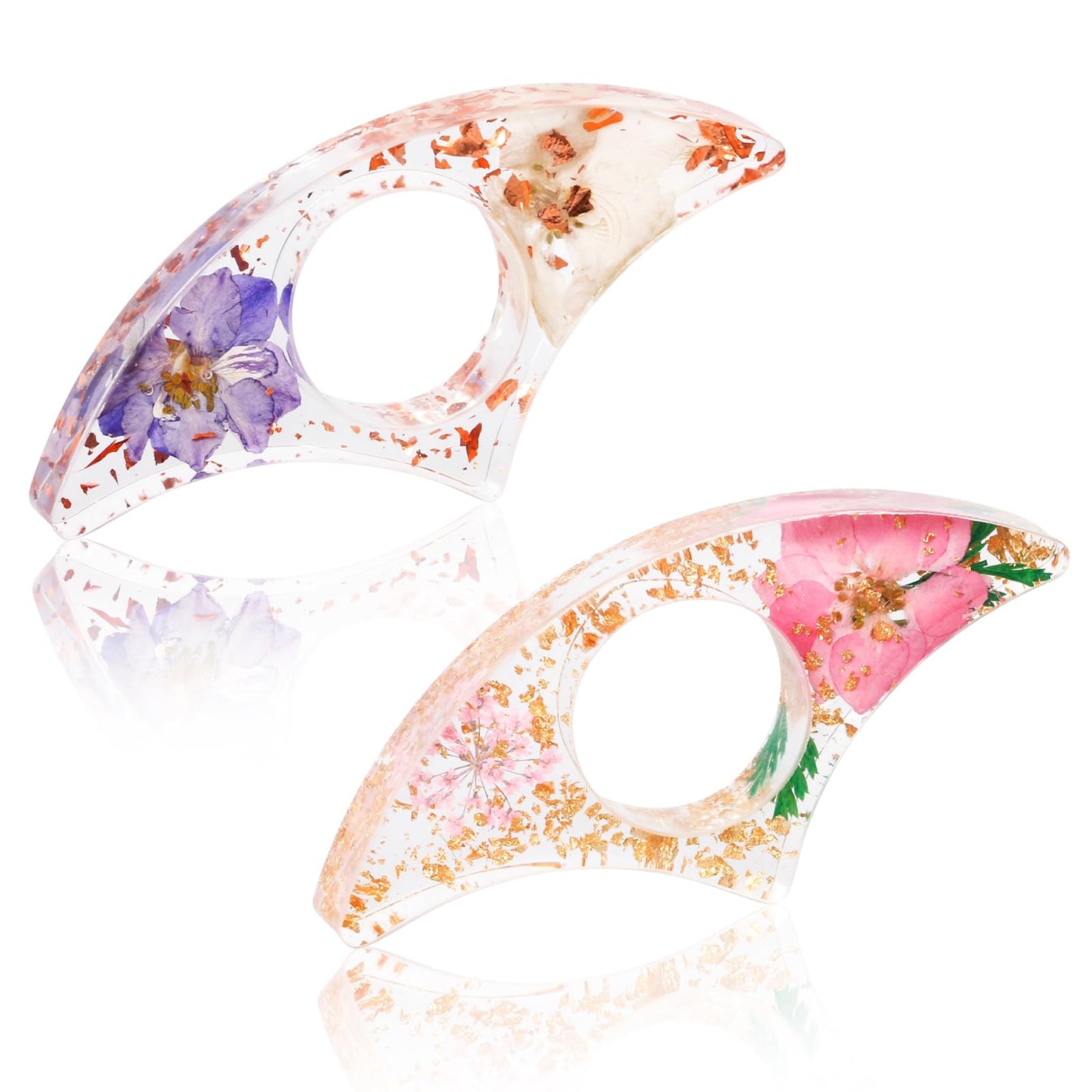 Dried Flowers & Resin Thumb Page Holders