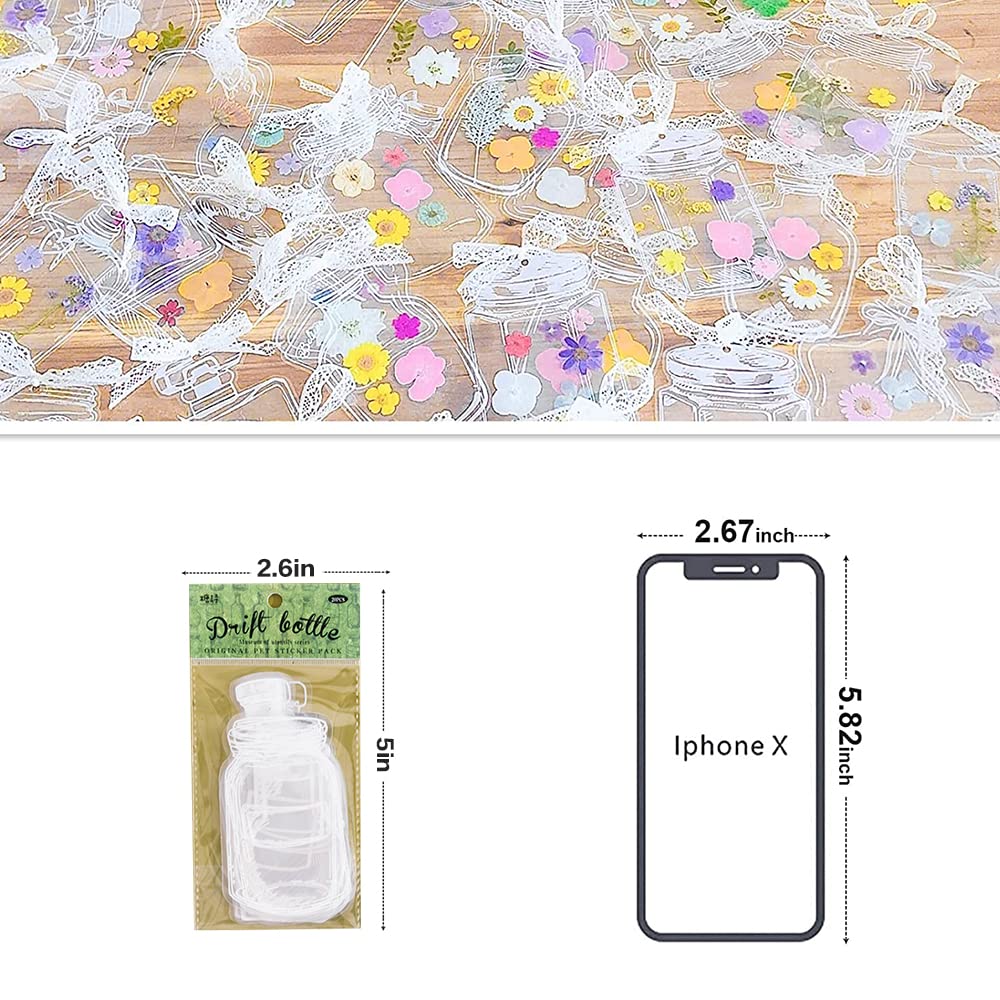 103PCS Bookmark Making Kit, Kaluofan DIY Bookmark Transparent Dried Flower Bookmarks Kit with Abundant Bottle Bookmarks Dried Flowers Tassels and Tweezer