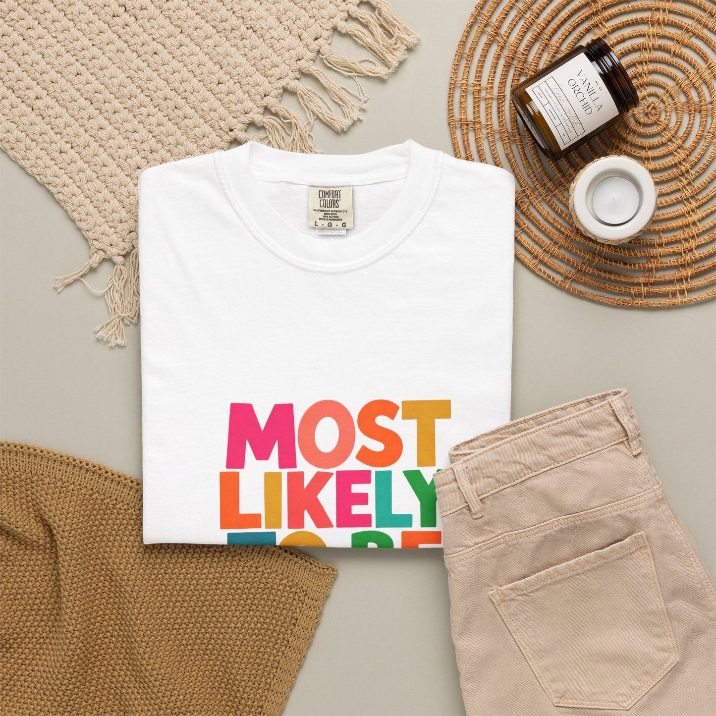 "Most Likely to Be Reading Romance" Colourful Book Lover Tee