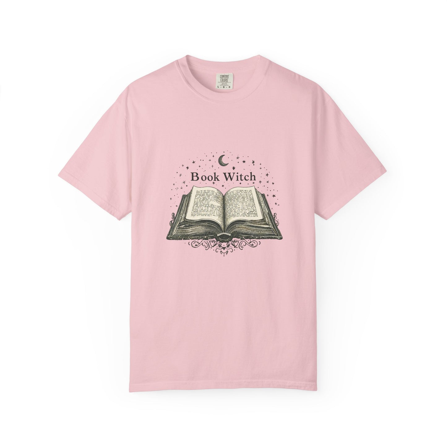 "Book Witch" T-Shirt — Vintage Open Spellbook Design for Readers & Witches