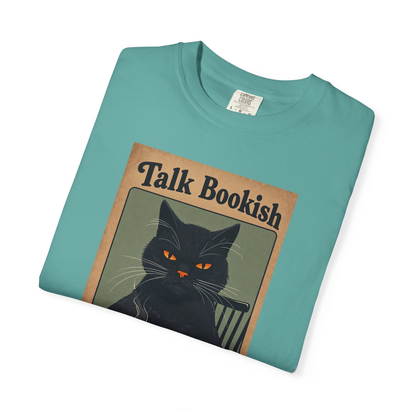 "Talk Bookish To Me" Cat T-Shirt