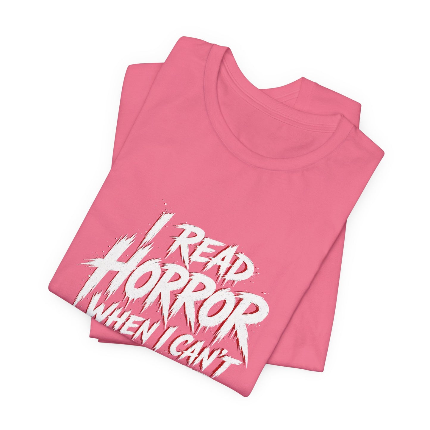 Airlume Cotton - Horror Reader Tee — "I Read Horror When I Can’t Sleep" Graphic T-Shirt