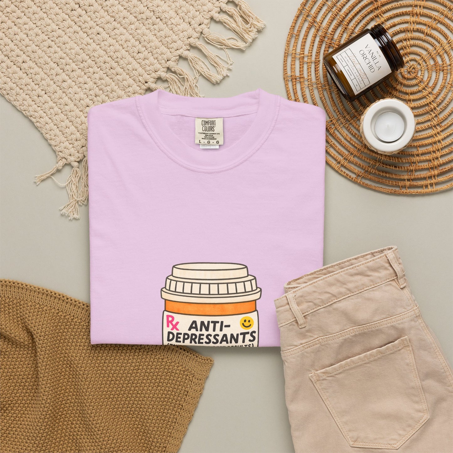 T-Shirt — "Anti-Depressants" Coffee & Books Graphic Tee