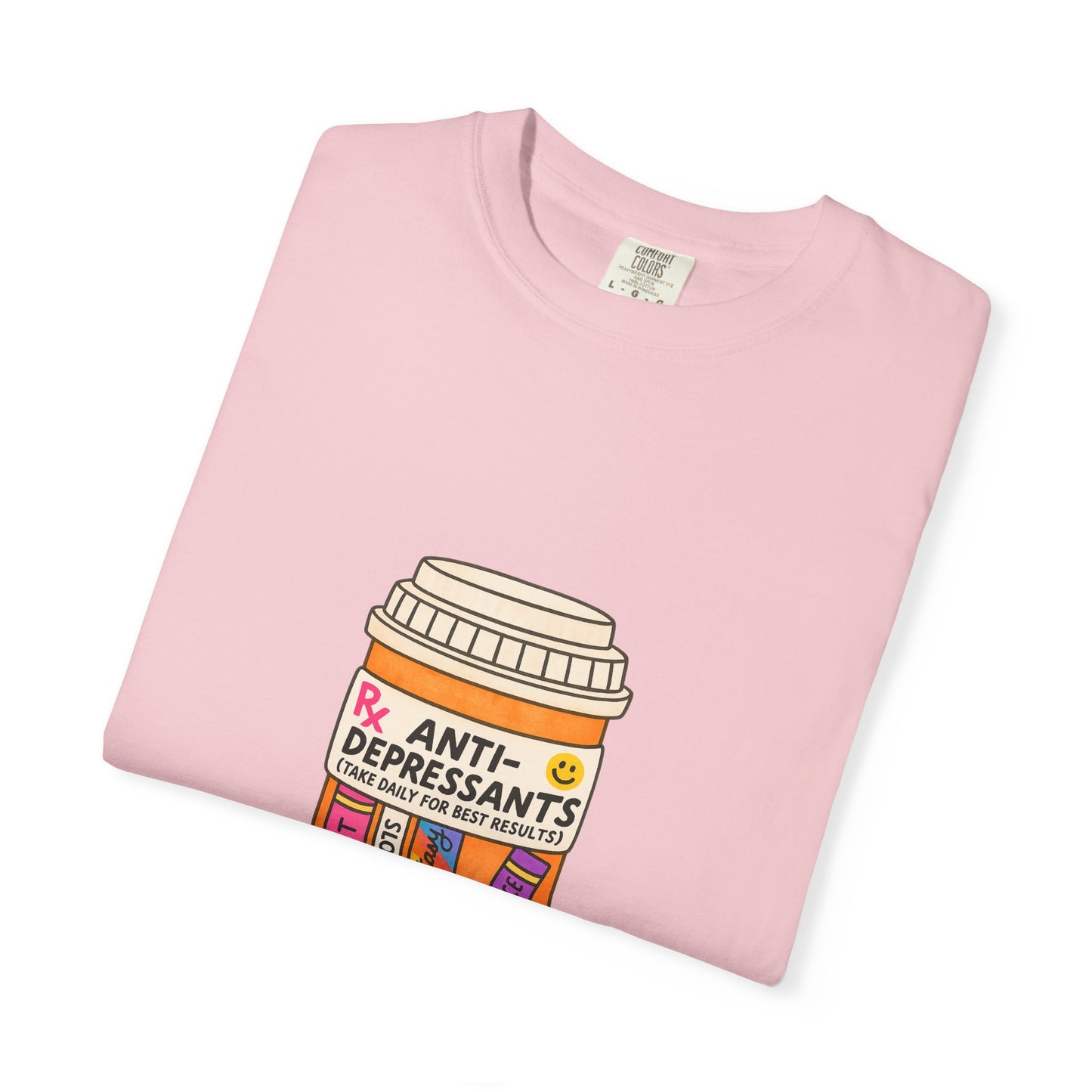 T-Shirt — "Anti-Depressants" Coffee & Books Graphic Tee