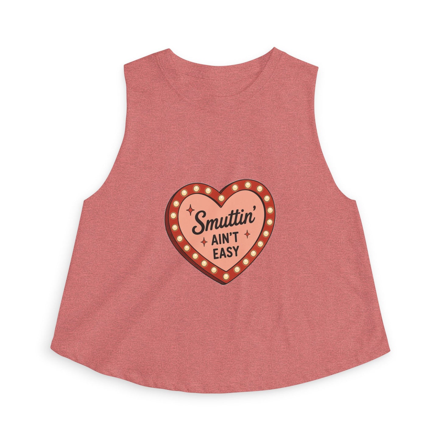 Smut Readers Crop Top — "Smuttin Ain't Easy" Retro Heart Graphic