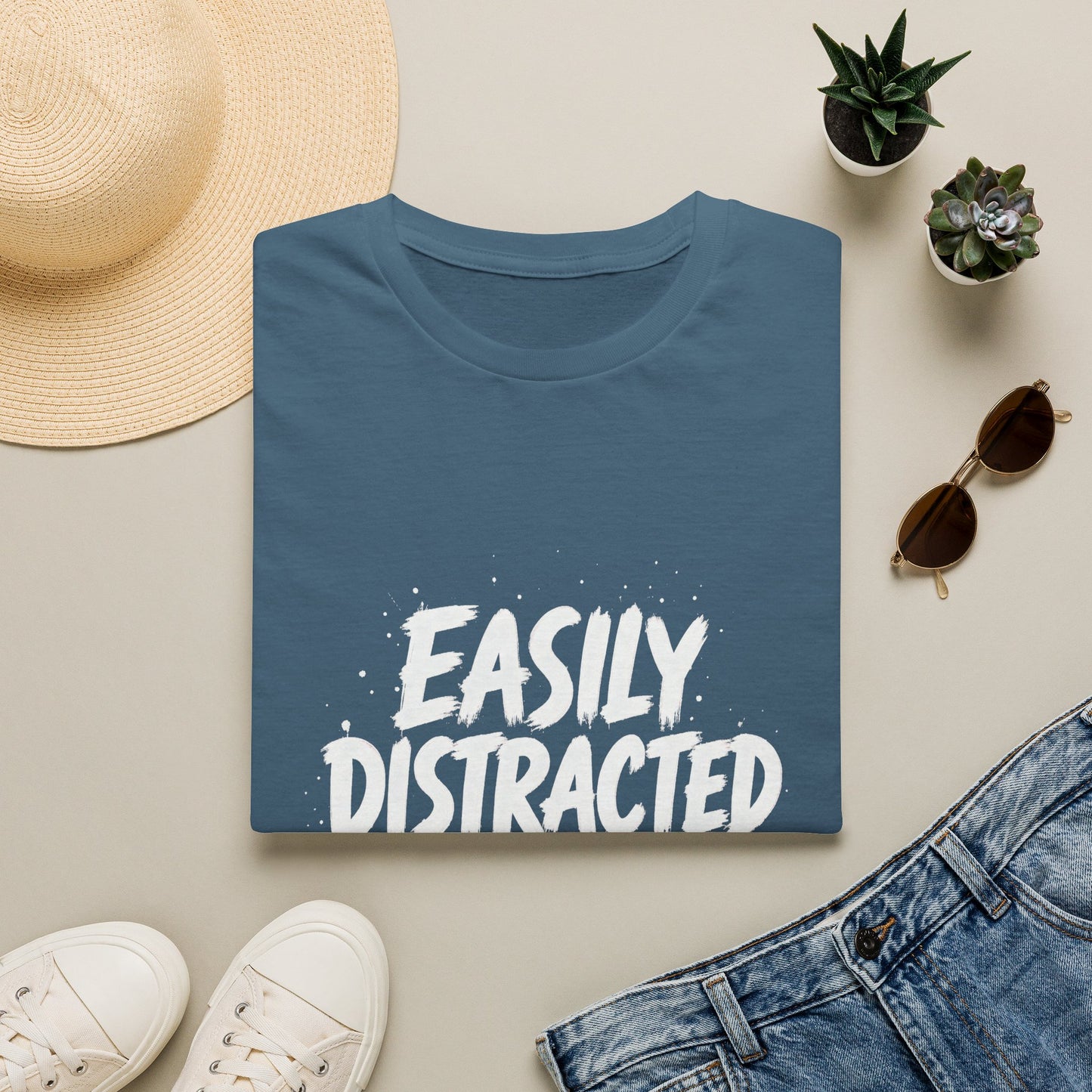 Lightweight Fabric - "Easily Distracted by Books" T‑Shirt