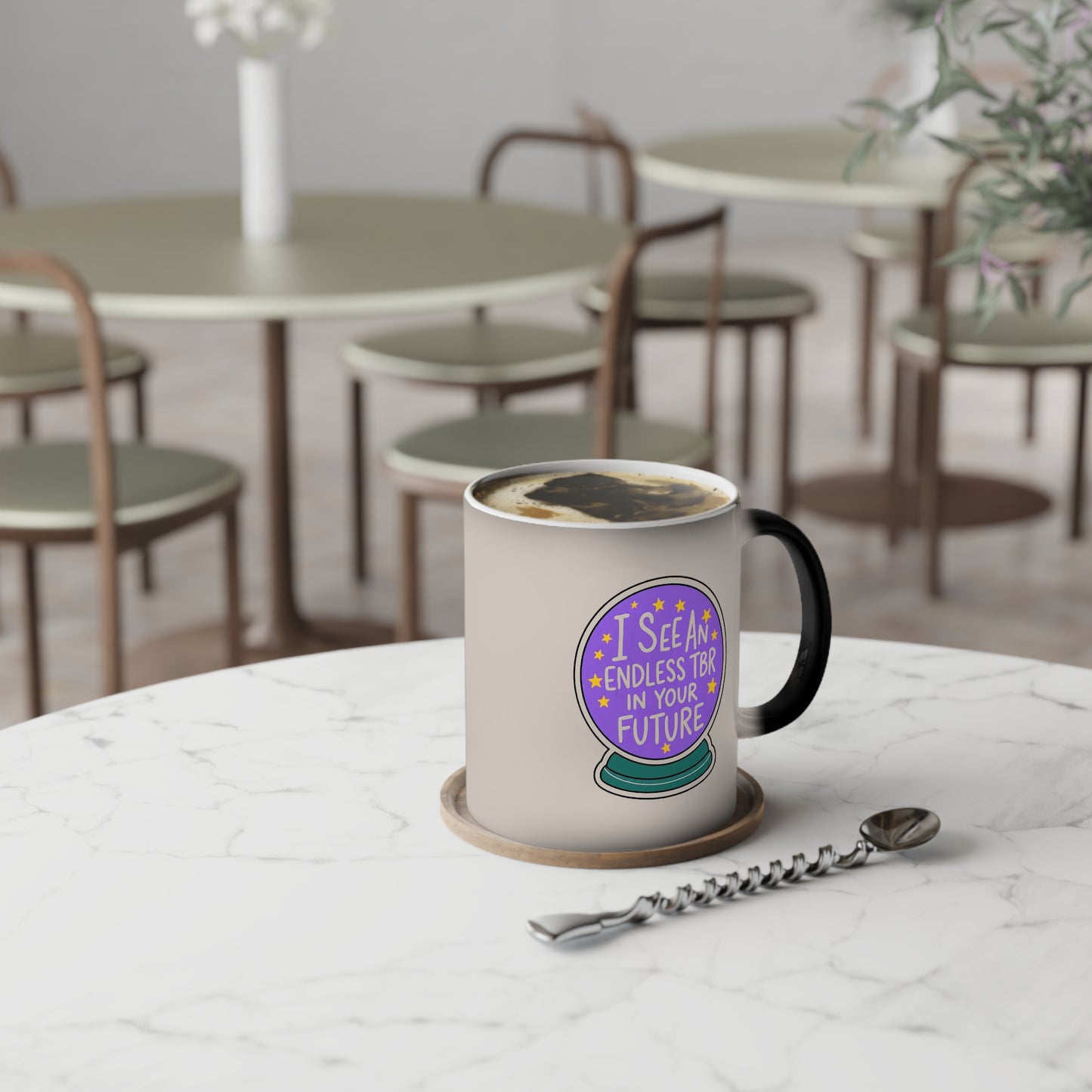 Colour-Changing Mug — “I See An Endless TBR in Your Future” Crystal Ball Design, 11oz