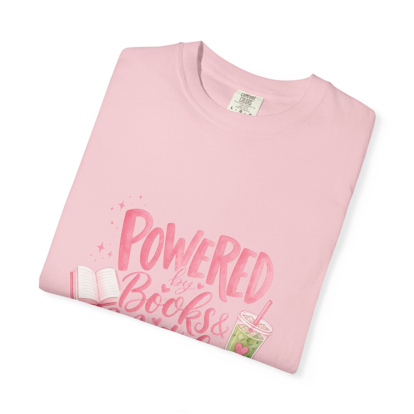 "Powered by Books & Matcha" T-Shirt