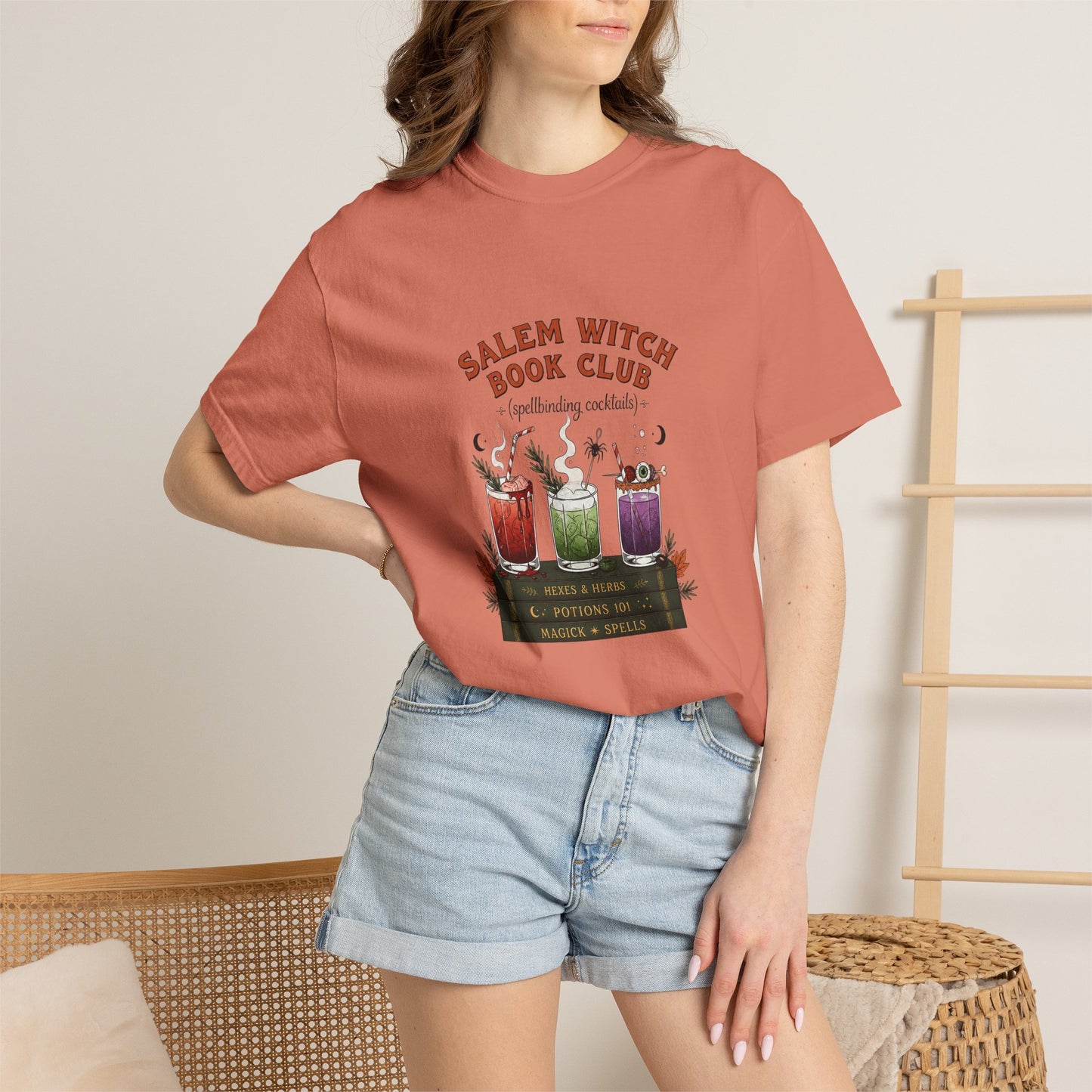 "Salem Witch Book Club" T-Shirt — Whimsical Witchy Reading Tee