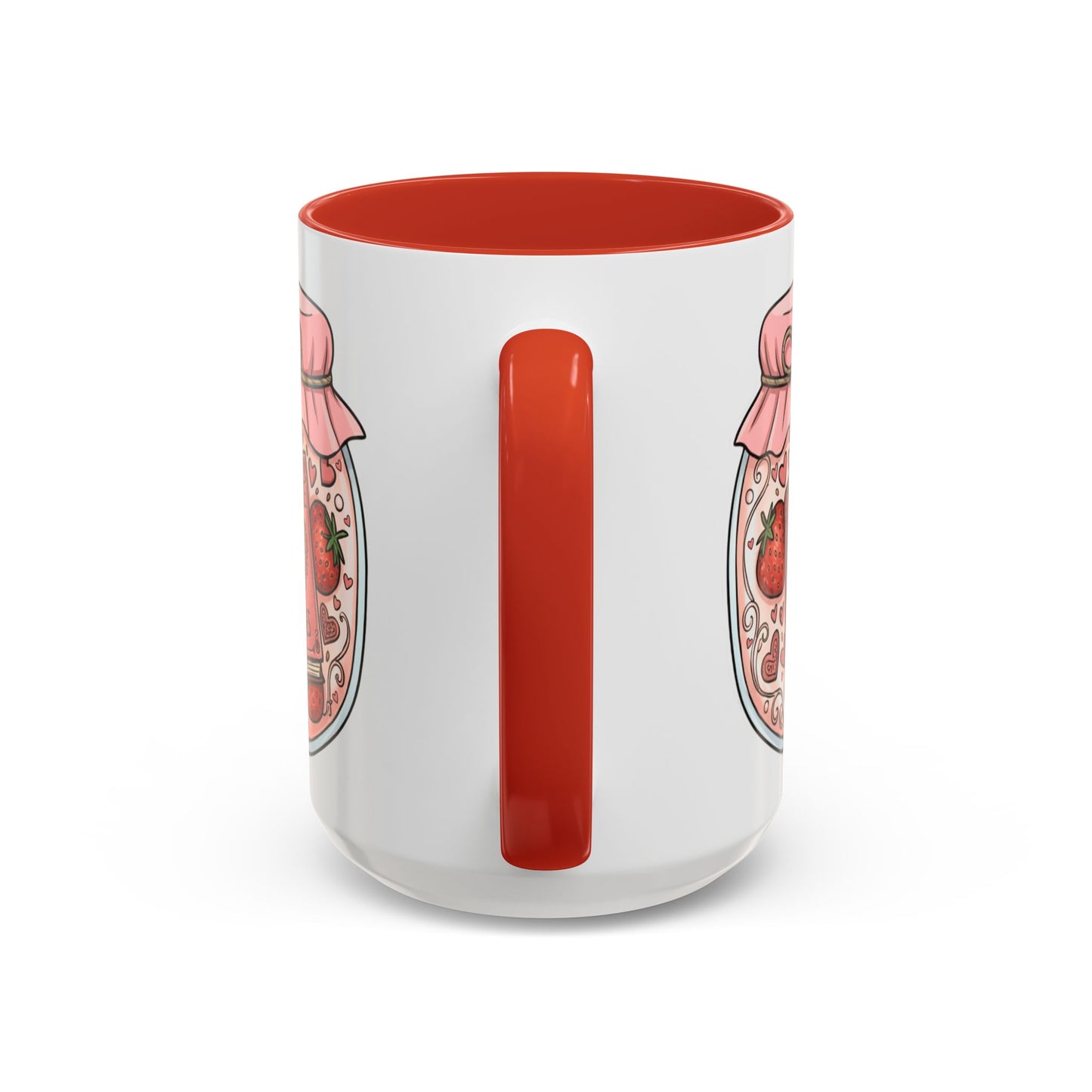 "Romance Pages" Jam Jar Coffee Mug — Cute Strawberry Jam Romance Readers Mug (11/15oz)