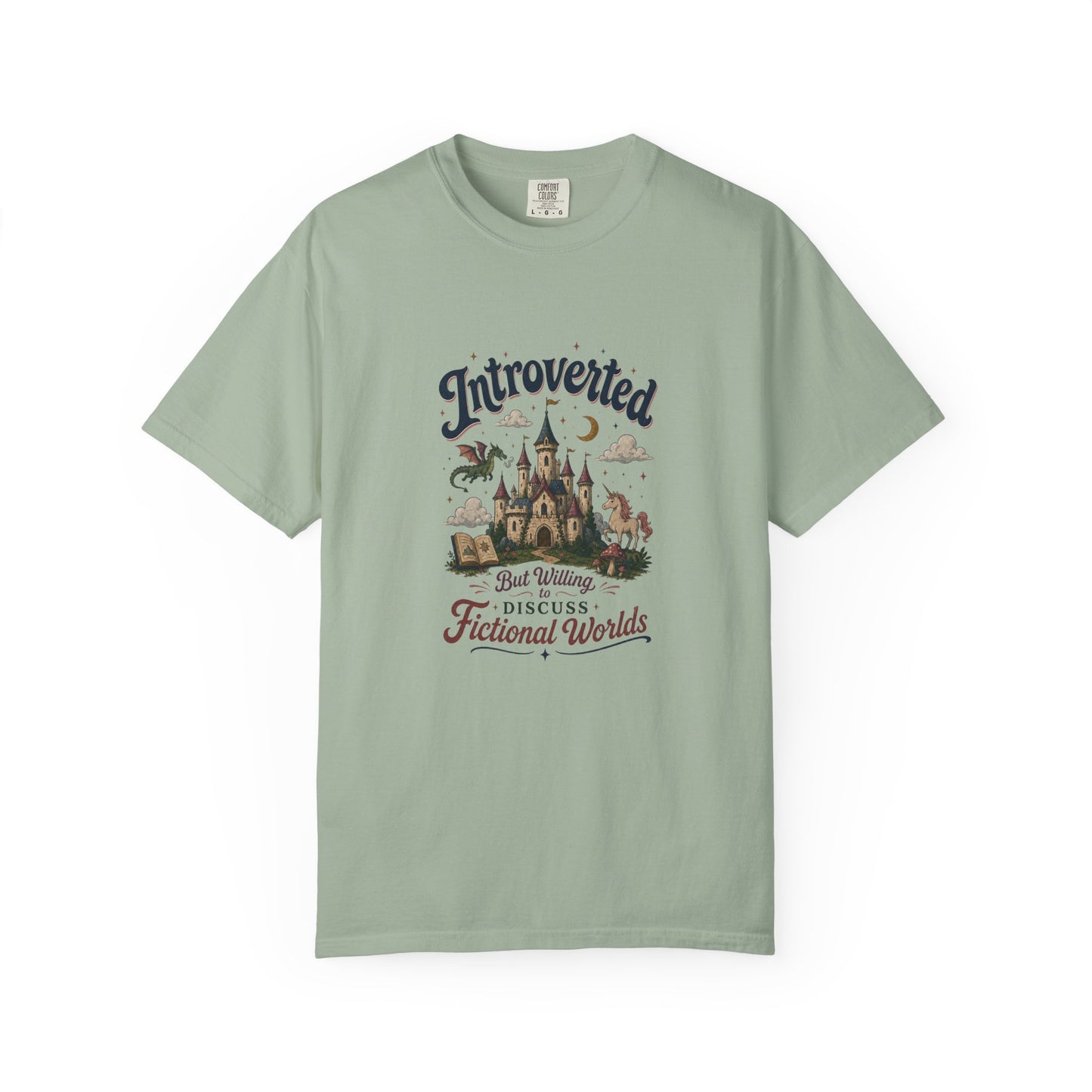 "Introverted But Willingly Discuss Fictional Worlds" Fantasy Lovers T-Shirt