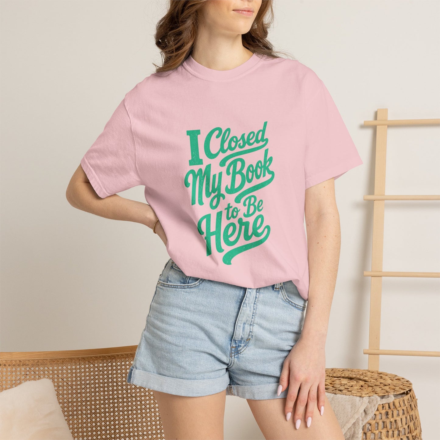 "I Closed My Book To Be Here" T-Shirt — Funny Reader Shirt for Book Lovers