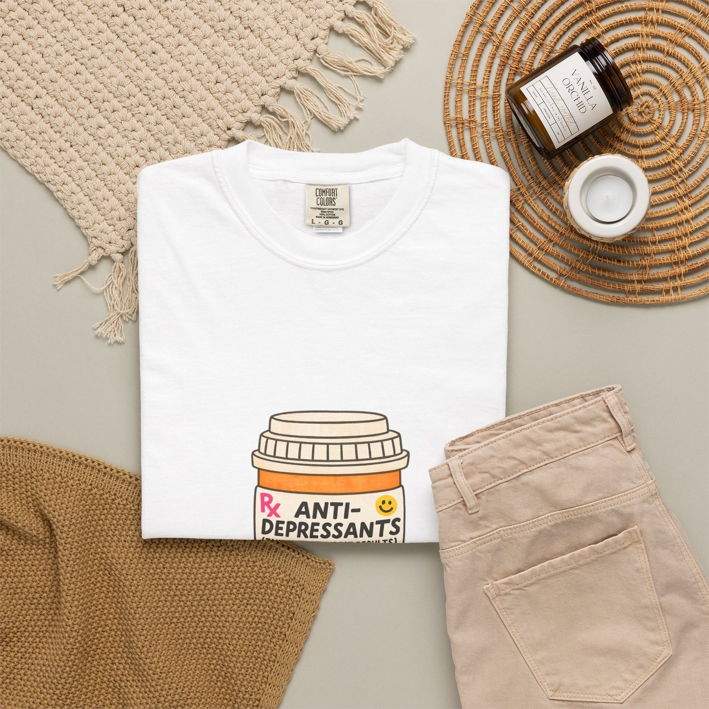 T-Shirt — "Anti-Depressants" Coffee & Books Graphic Tee