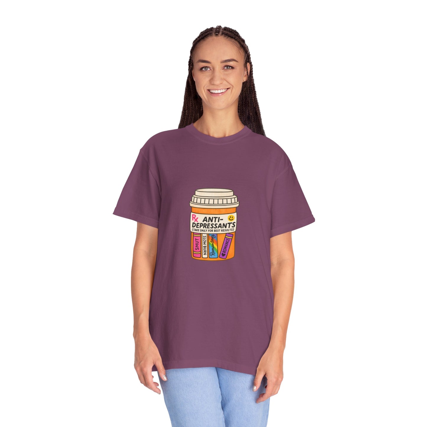 T-Shirt — "Anti-Depressants" Coffee & Books Graphic Tee