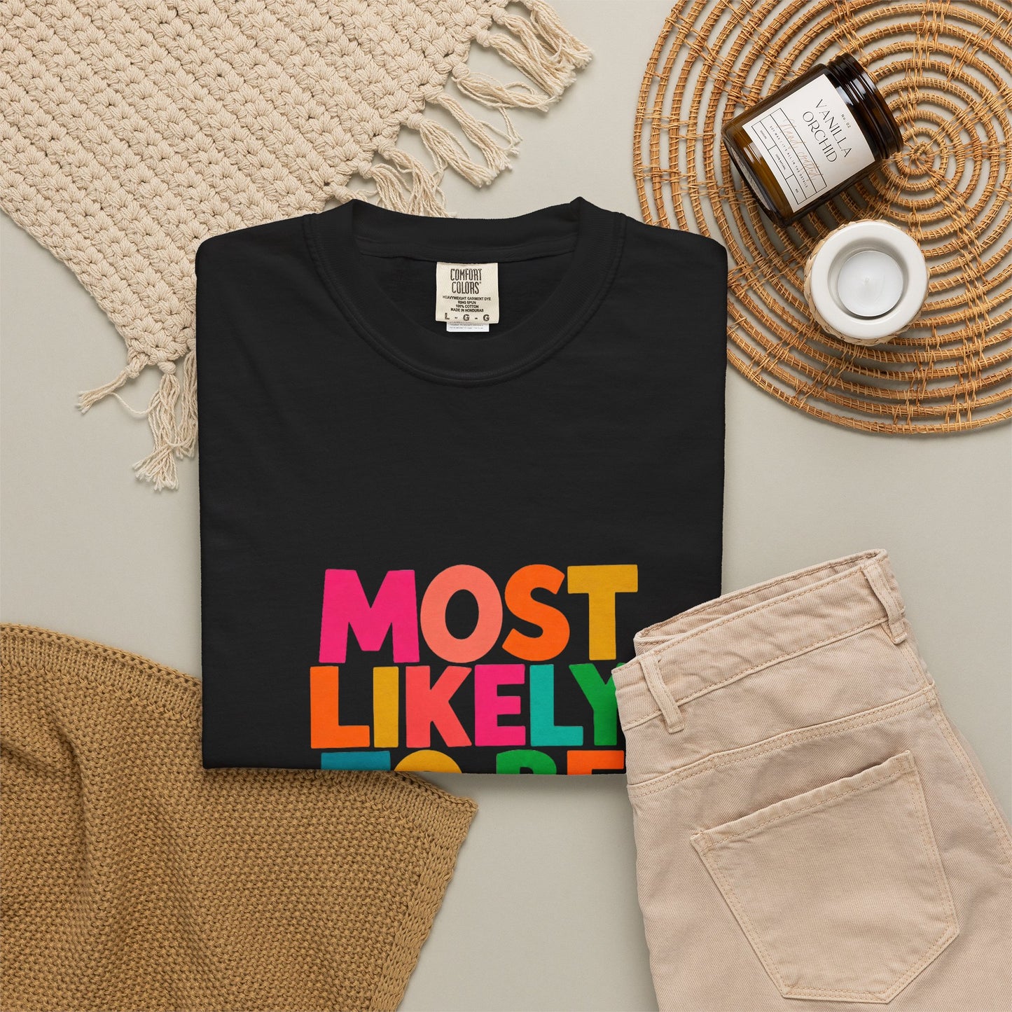 "Most Likely to Be Reading Romance" Colourful Book Lover Tee