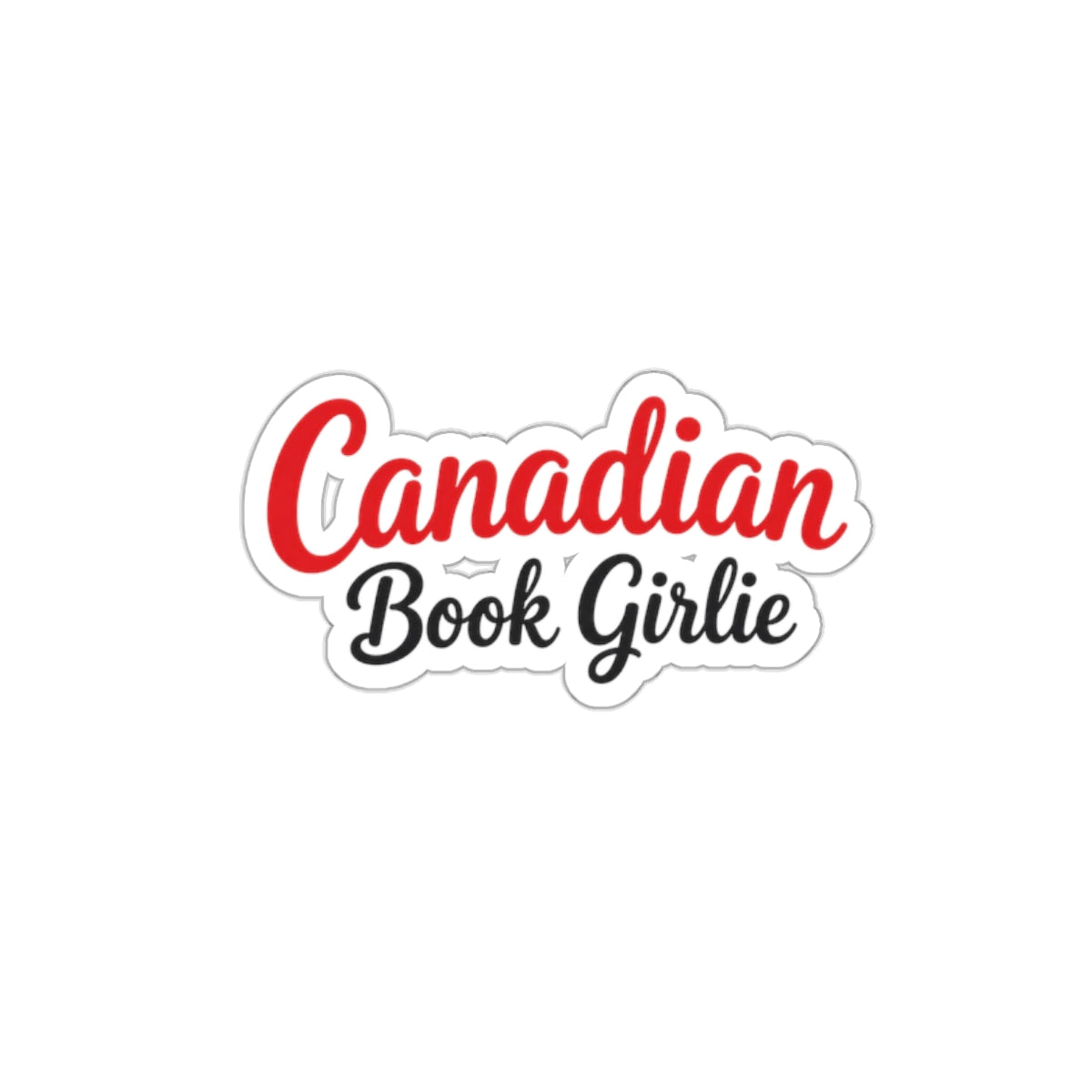 "Canadian Book Girlie" Sticker — Die-Cut Literary Decal