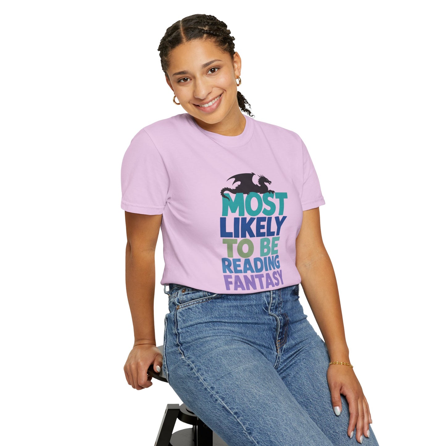 Fantasy Reader T-Shirt — "Most Likely to Be Reading Fantasy" Graphic Tee