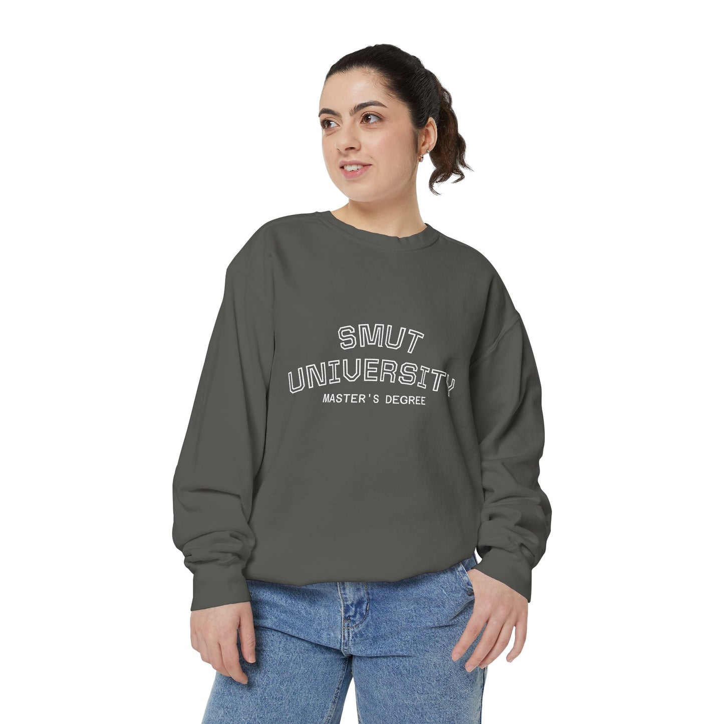 "Smut University Master's Degree" Bookish Garment-Dyed Crewneck Sweatshirt