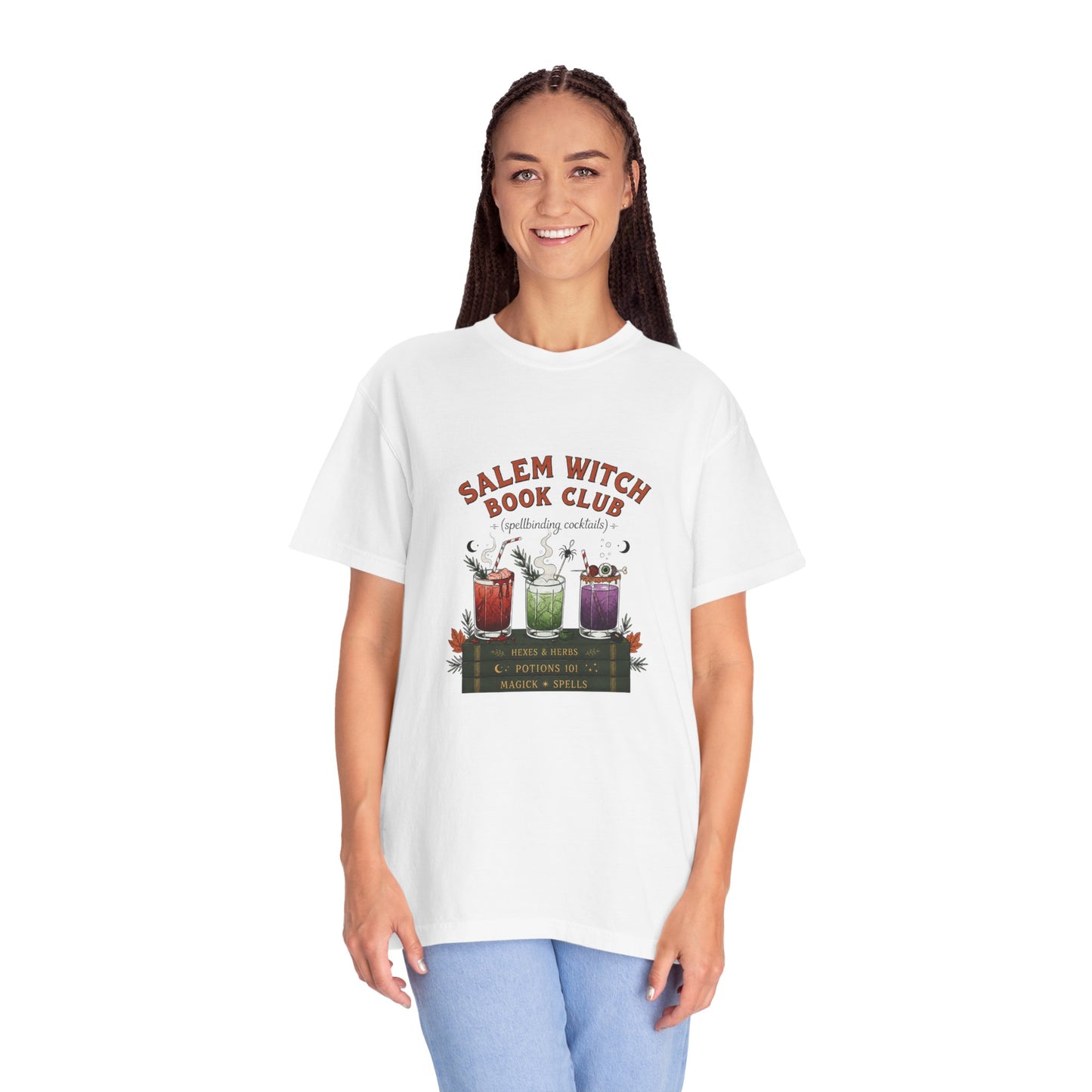 "Salem Witch Book Club" T-Shirt — Whimsical Witchy Reading Tee