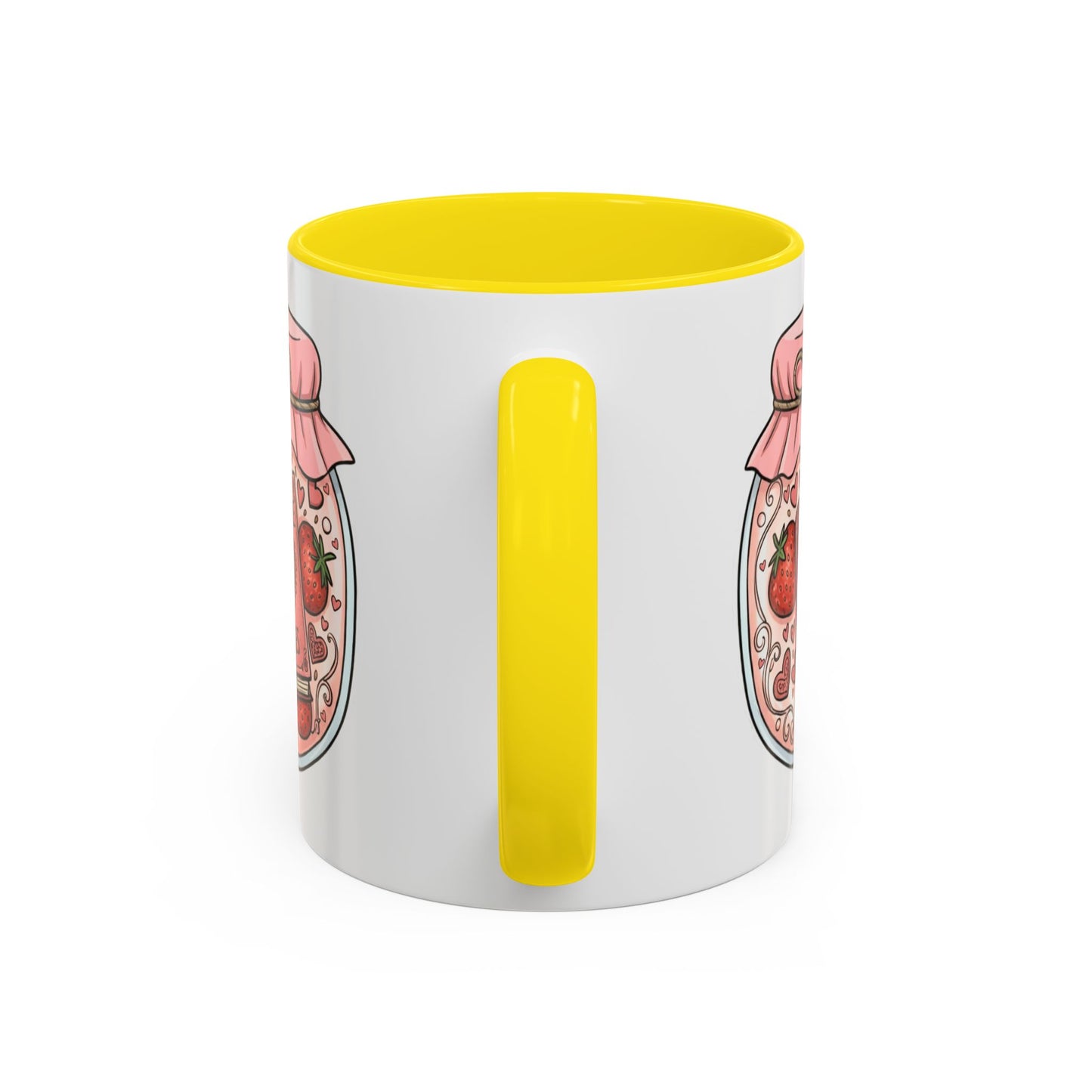 "Romance Pages" Jam Jar Coffee Mug — Cute Strawberry Jam Romance Readers Mug (11/15oz)