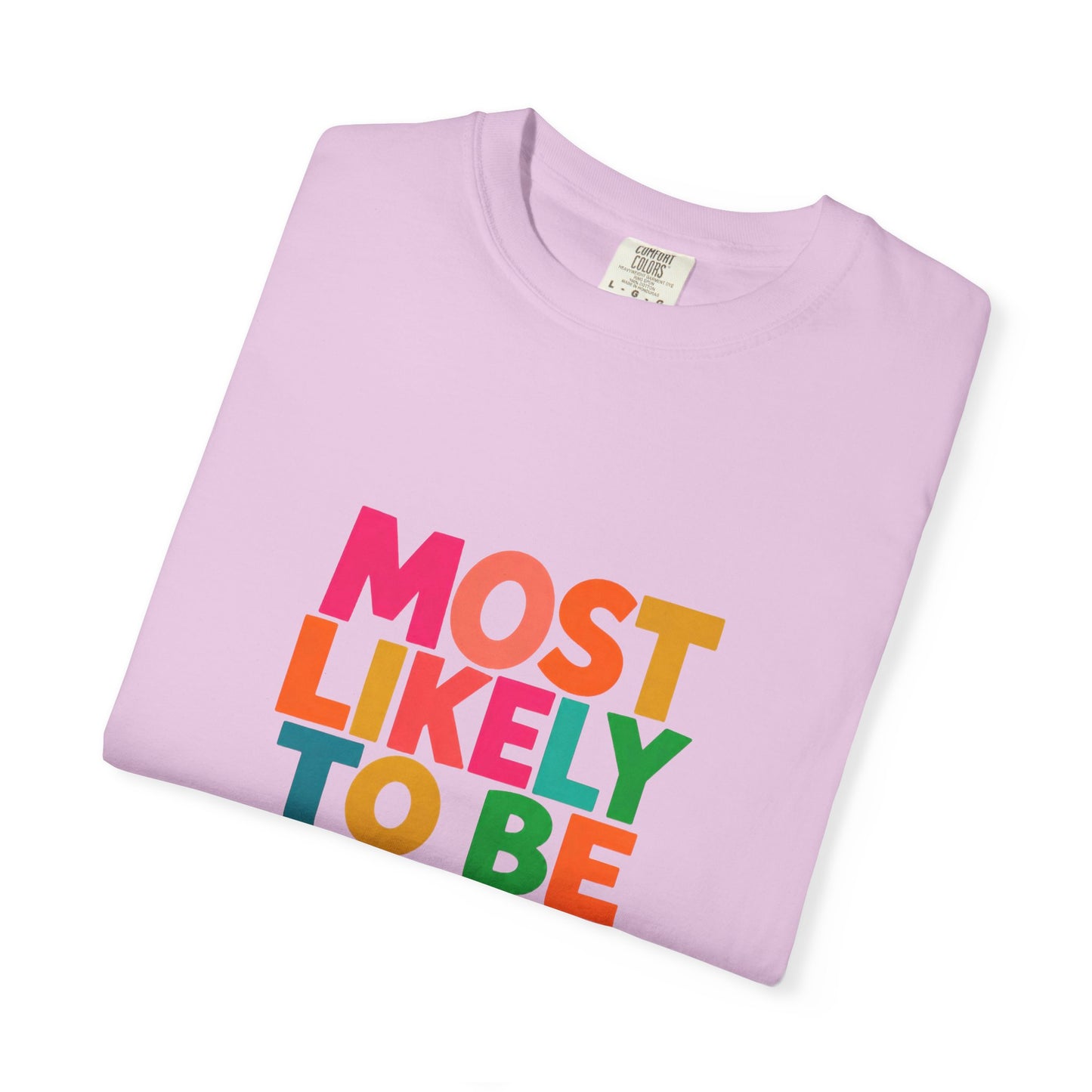 "Most Likely to Be Reading Romance" Colourful Book Lover Tee