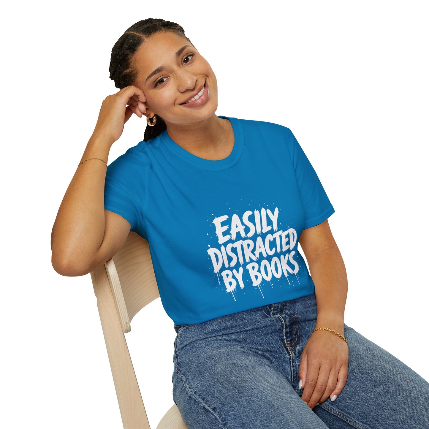 Lightweight Fabric - "Easily Distracted by Books" T‑Shirt