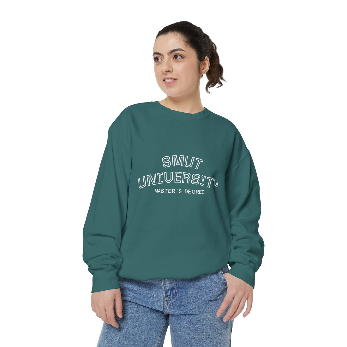 "Smut University Master's Degree" Bookish Garment-Dyed Crewneck Sweatshirt