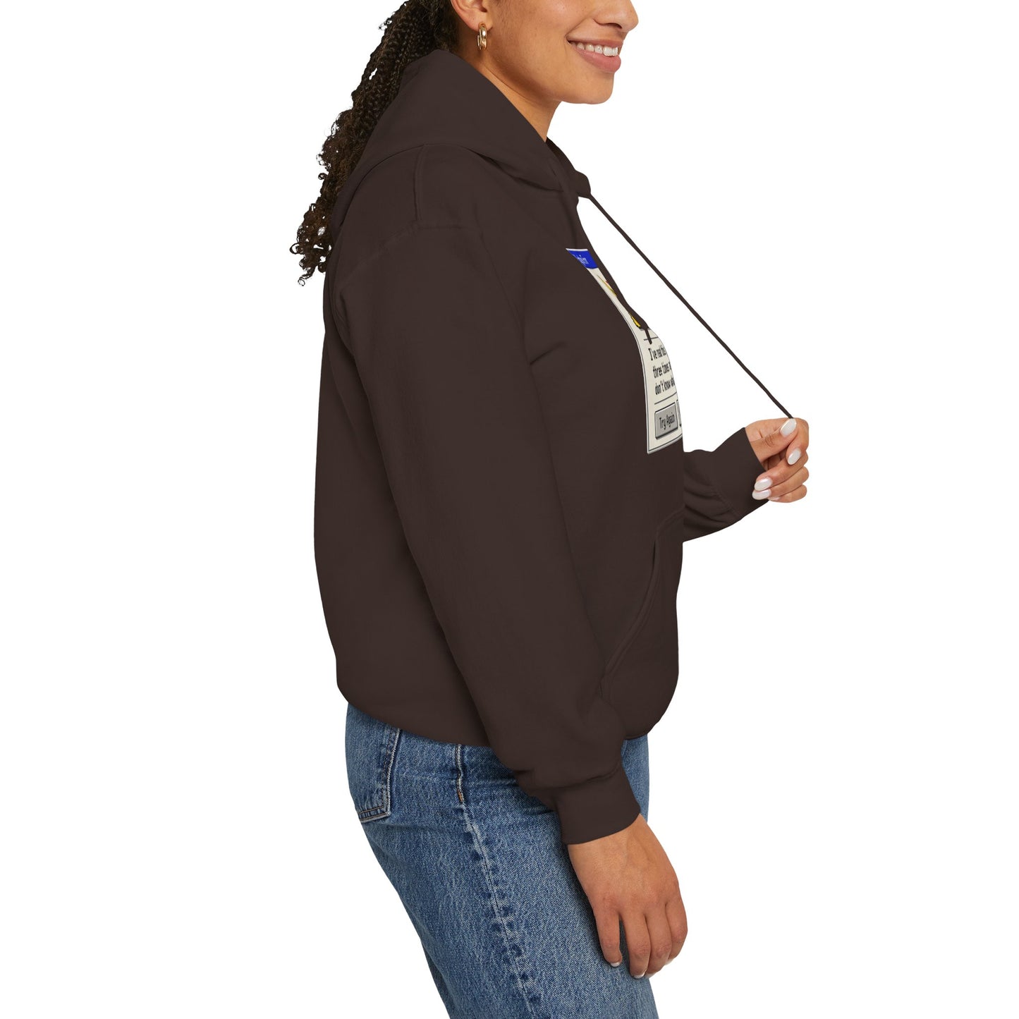 Neurospicy "ERROR: Brain is buffering" Retro Computer Alert Graphic Hoodie