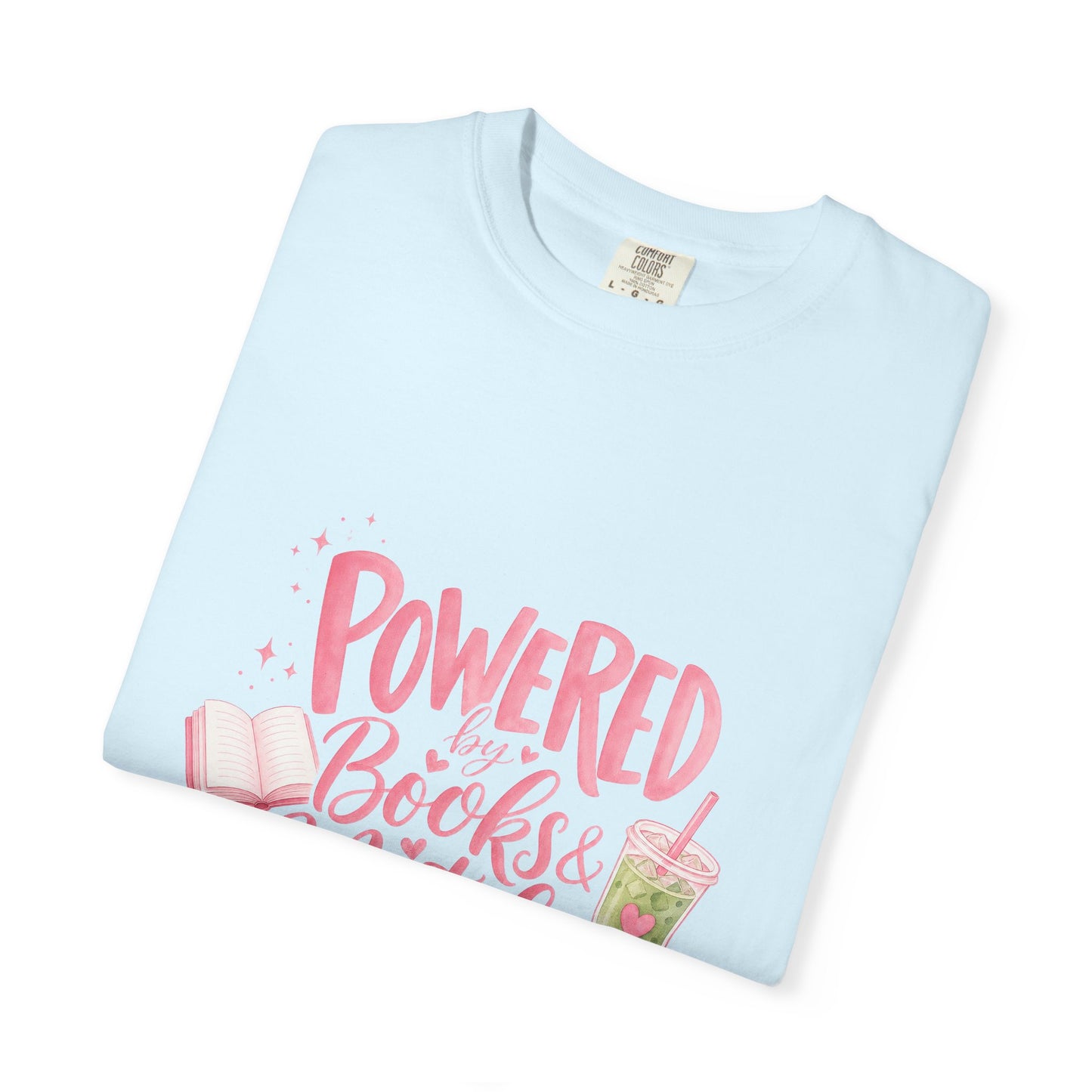 "Powered by Books & Matcha" T-Shirt