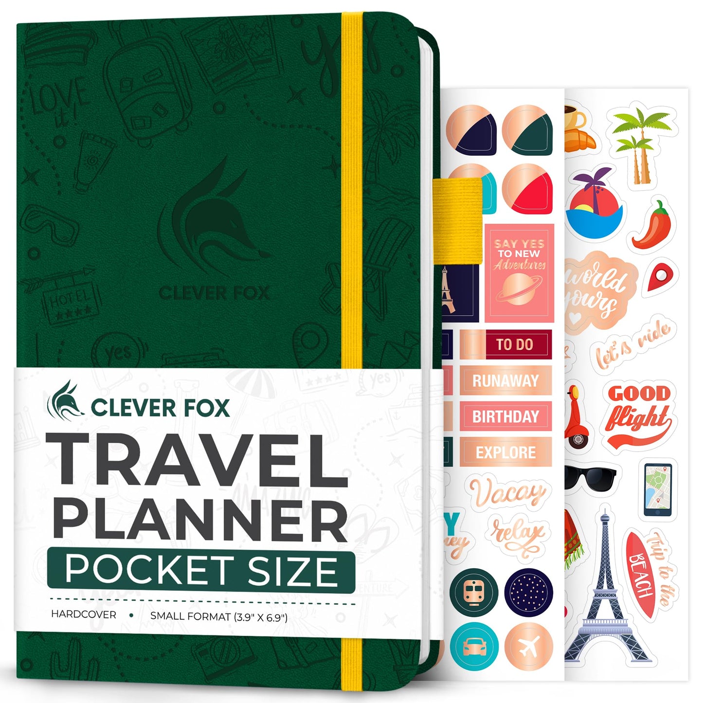 Carnet de Voyage Clever Fox – Carnet de Voyage avec Planificateur de Budget, Liste de Colisage, Suivi des Dépenses et Journal de Bord – Organisateur d'Itinéraire de Voyage pour Femmes, Hommes et Couples – Couverture Rigide