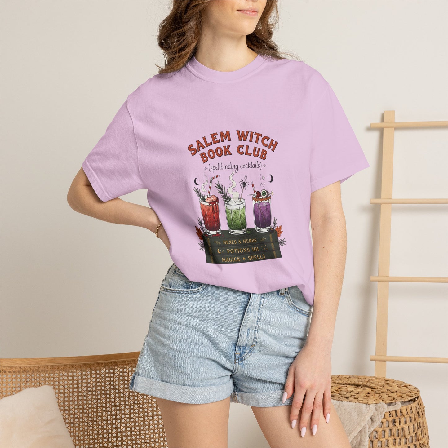 "Salem Witch Book Club" T-Shirt — Whimsical Witchy Reading Tee