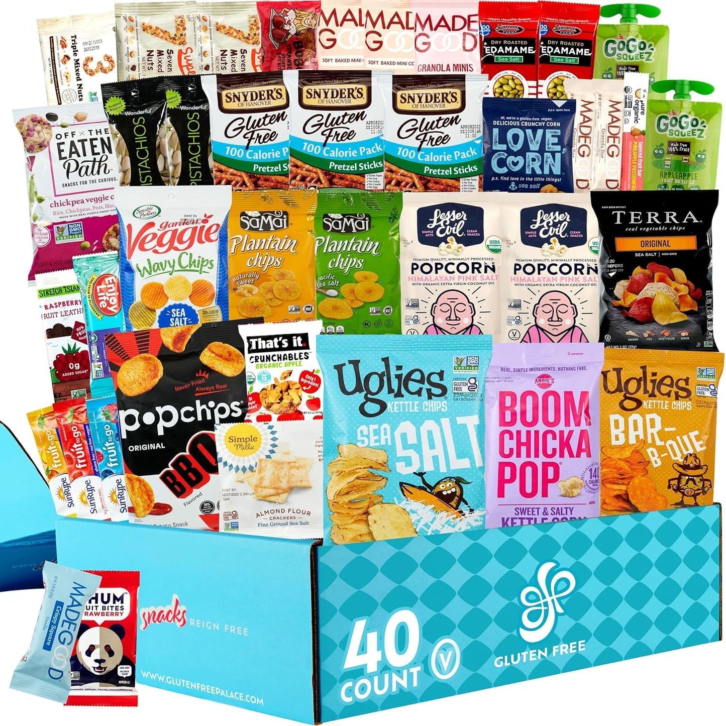 Boîte découverte de collations végétaliennes et sans gluten