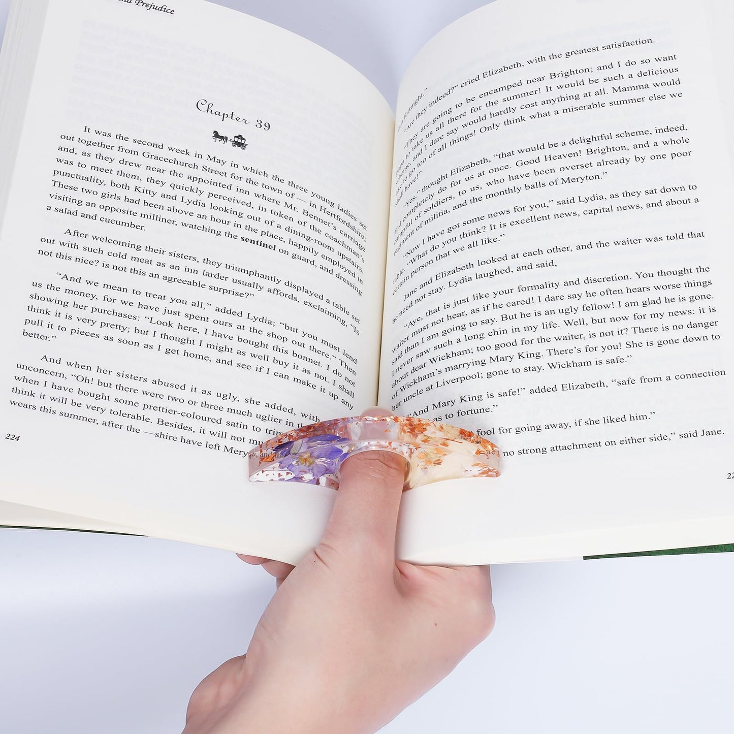 Dried Flowers & Resin Thumb Page Holders