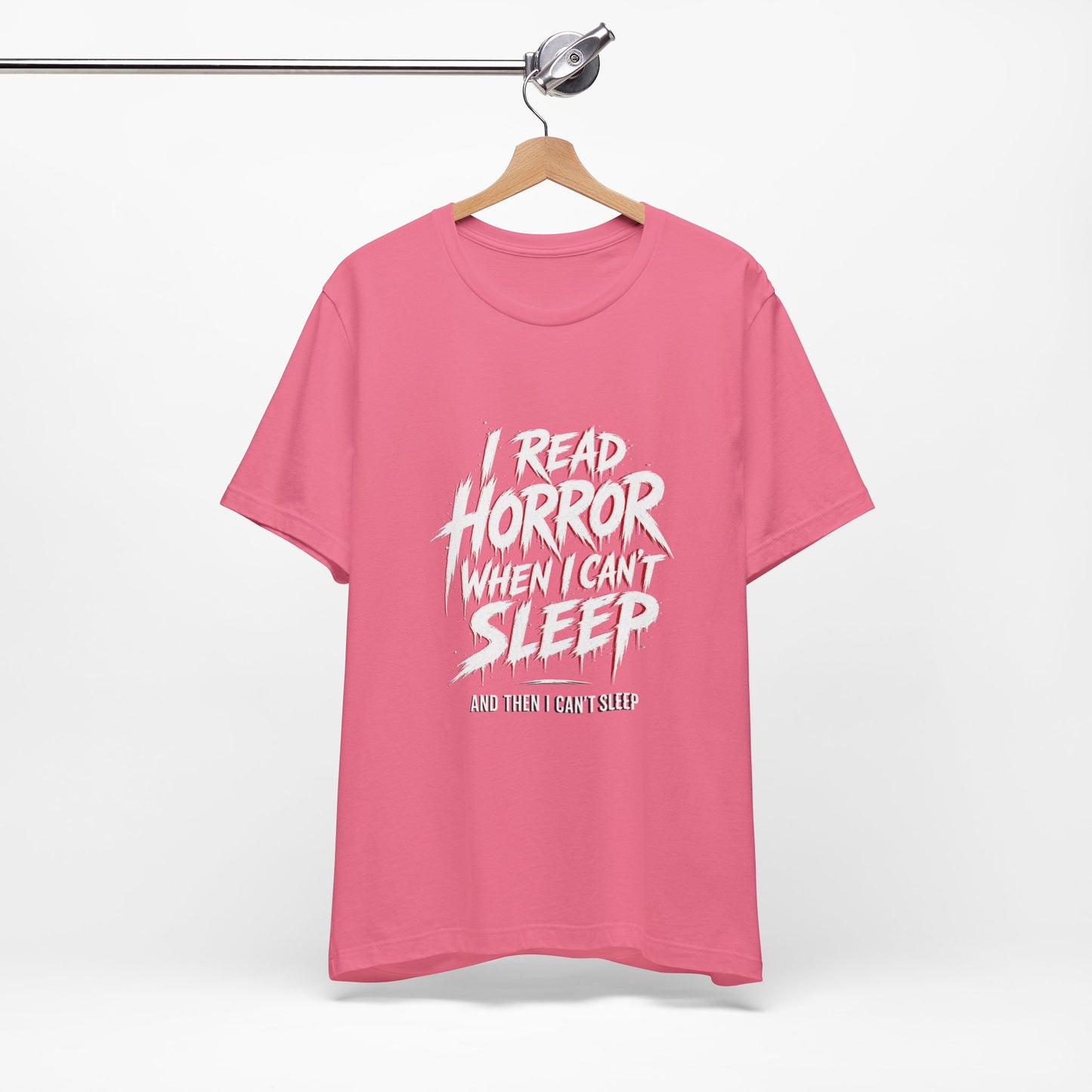 Airlume Cotton - Horror Reader Tee — "I Read Horror When I Can’t Sleep" Graphic T-Shirt