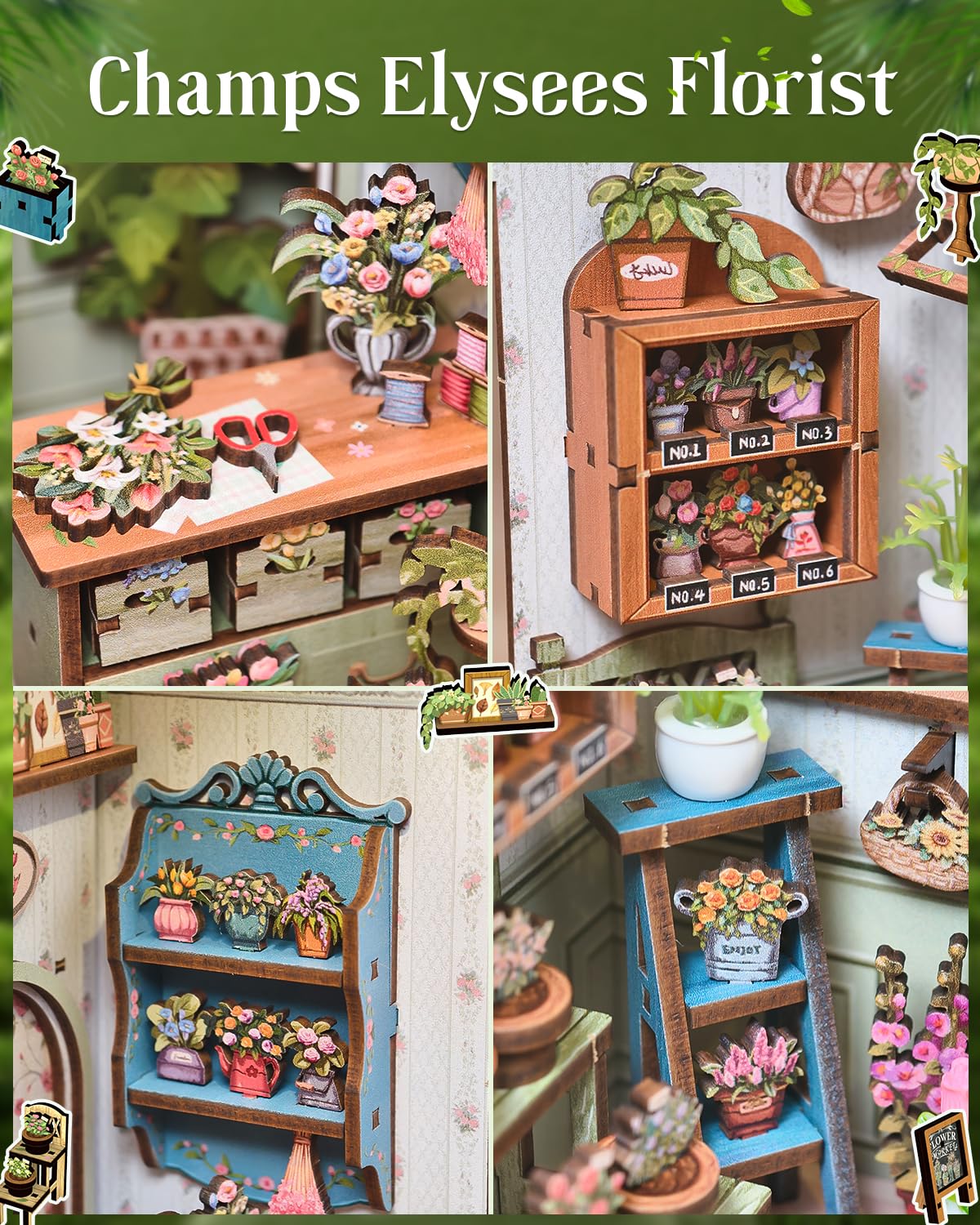 Cutefun Book Nook Kit, DIY Miniature House Kit for Adults, 3D Wooden Puzzle Mini House Building Kit with LED, Dollhouse Kit Bookshelf Insert Decor Creative Gifts for Teens (The Astrology Bookshop)