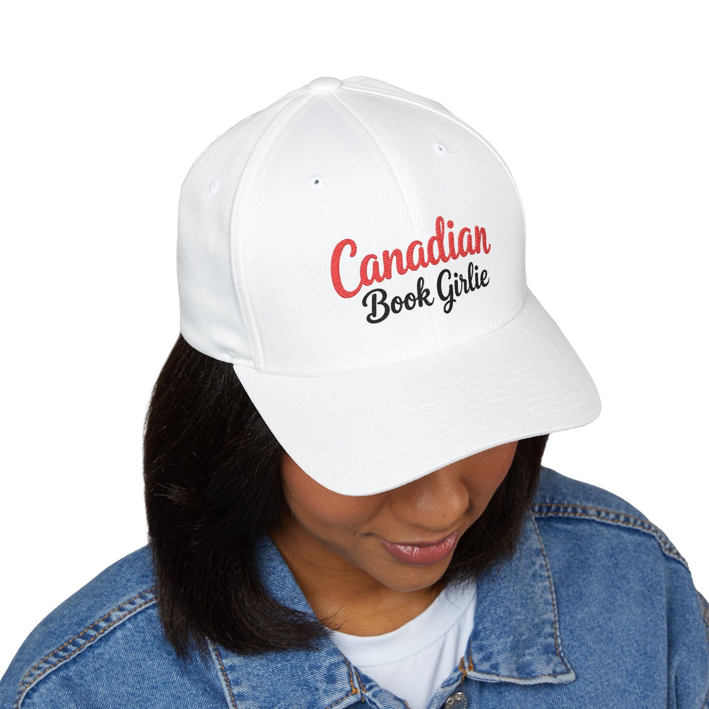 "Canadian Book Girlie" Embroidered Cap — Cozy Literary Baseball Hat