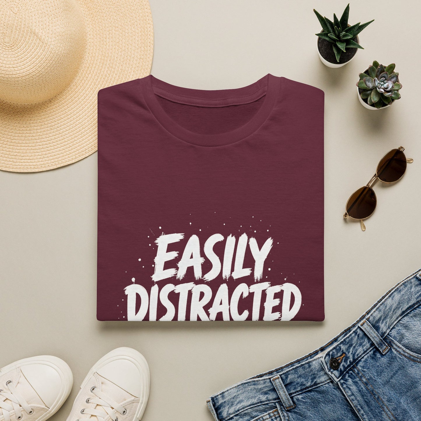 Lightweight Fabric - "Easily Distracted by Books" T‑Shirt