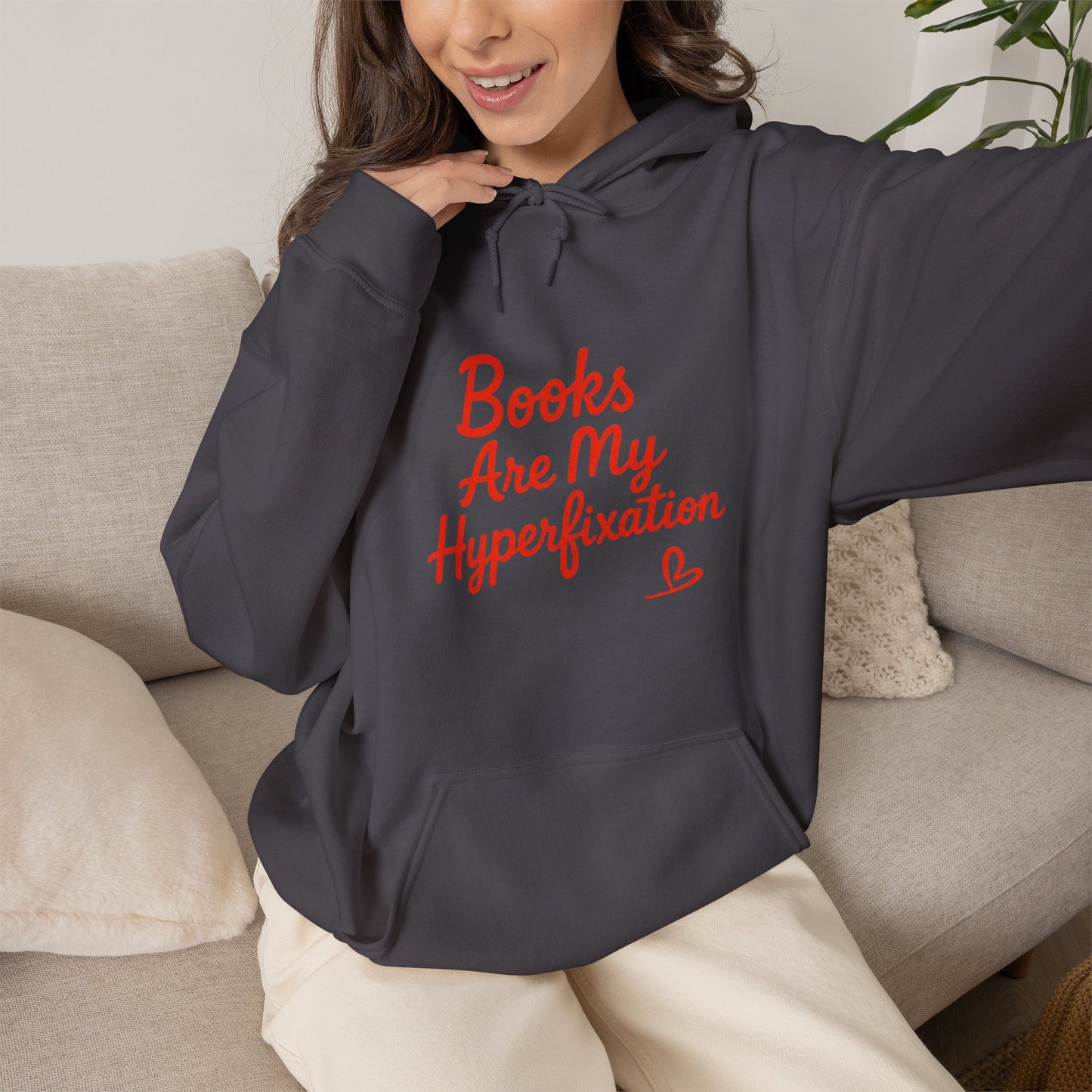 "Books Are My Hyperfixation" Neurospicy Bookish Hoodie
