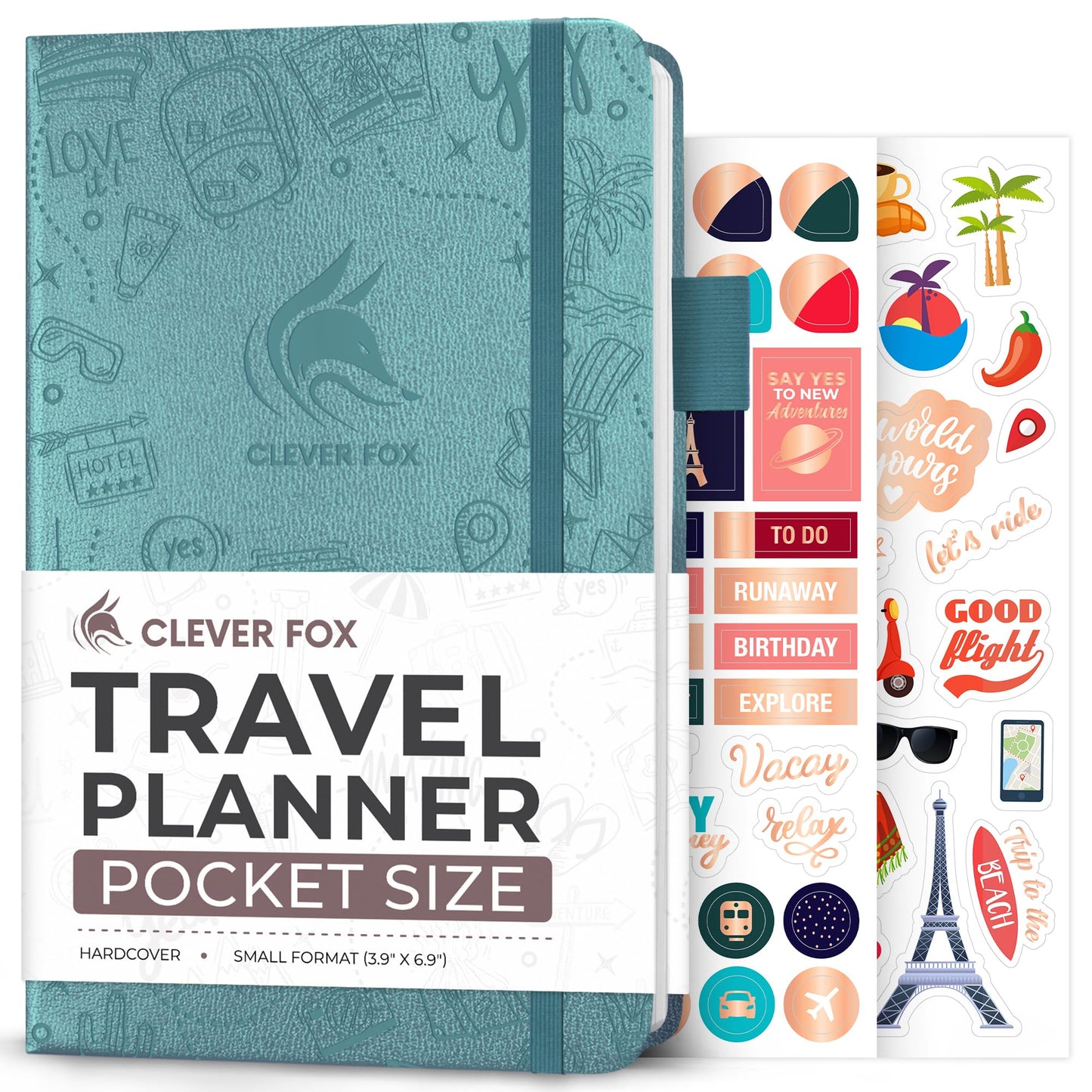 Carnet de Voyage Clever Fox – Carnet de Voyage avec Planificateur de Budget, Liste de Colisage, Suivi des Dépenses et Journal de Bord – Organisateur d'Itinéraire de Voyage pour Femmes, Hommes et Couples – Couverture Rigide
