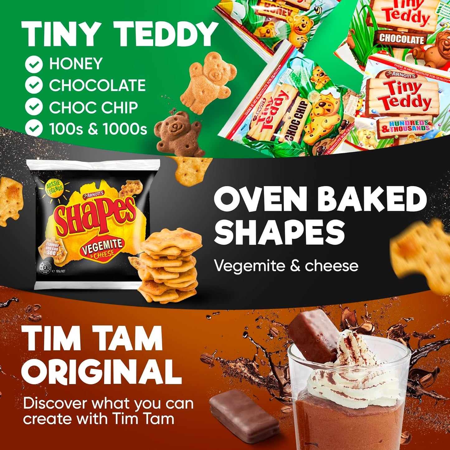 Australian Snack gift Box (29 Units) Best Australian Candy and Food Products Packed With Aussie Candy Classics Including Tim Tams, Arnott’s, Twisties, Cherry Ripe and Much More - Happy Tucker