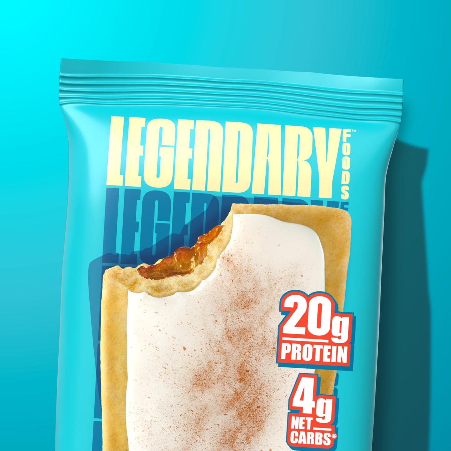 Legendary Foods 20 gr Protein Pastry | Low Carb Tasty Protein Bar Alternative | Keto Friendly | No Sugar Added | High Protein Snacks | On-The-Go Breakfast | Gluten Free Keto Food - Brown Sugar Cinnamon (10-Pack)