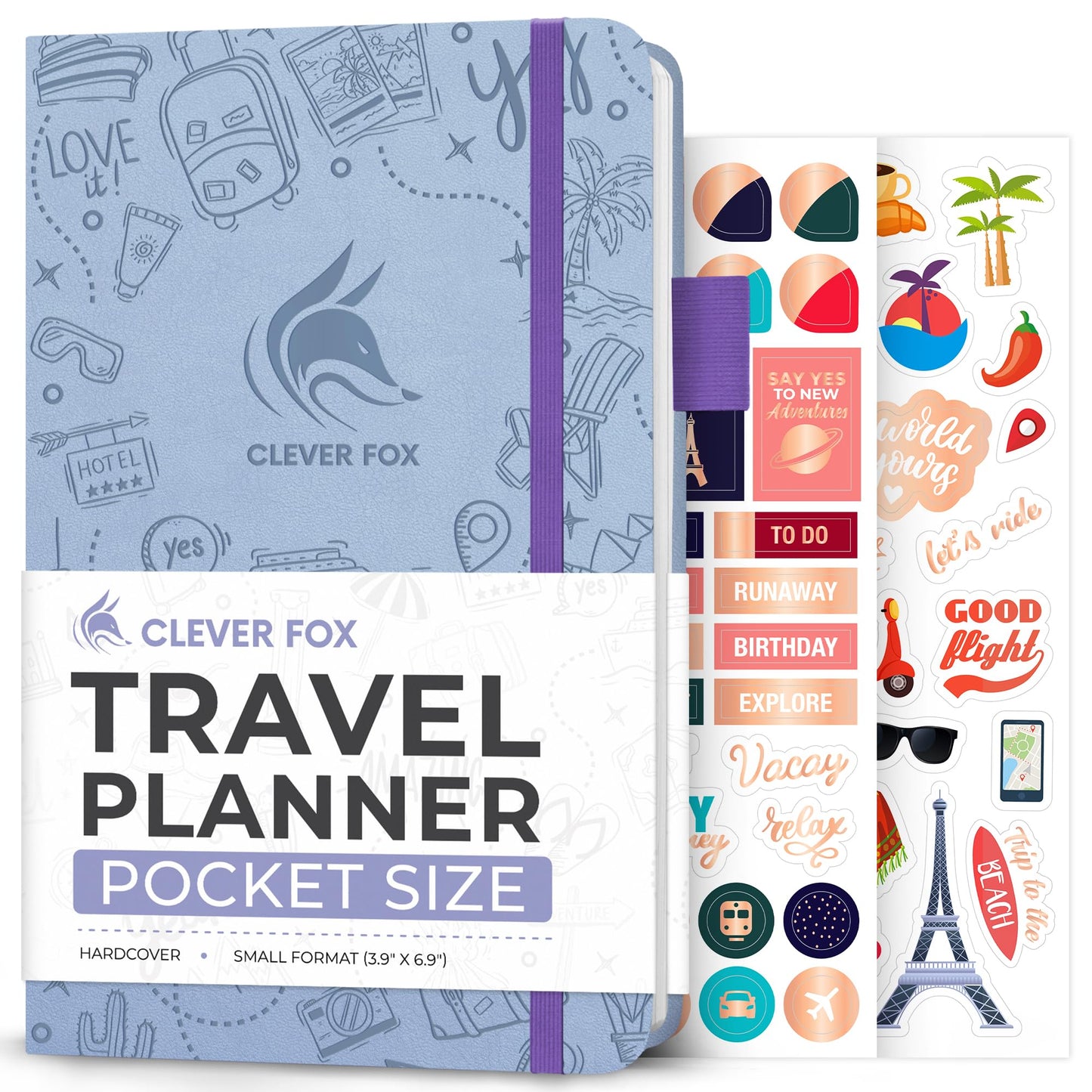 Carnet de Voyage Clever Fox – Carnet de Voyage avec Planificateur de Budget, Liste de Colisage, Suivi des Dépenses et Journal de Bord – Organisateur d'Itinéraire de Voyage pour Femmes, Hommes et Couples – Couverture Rigide