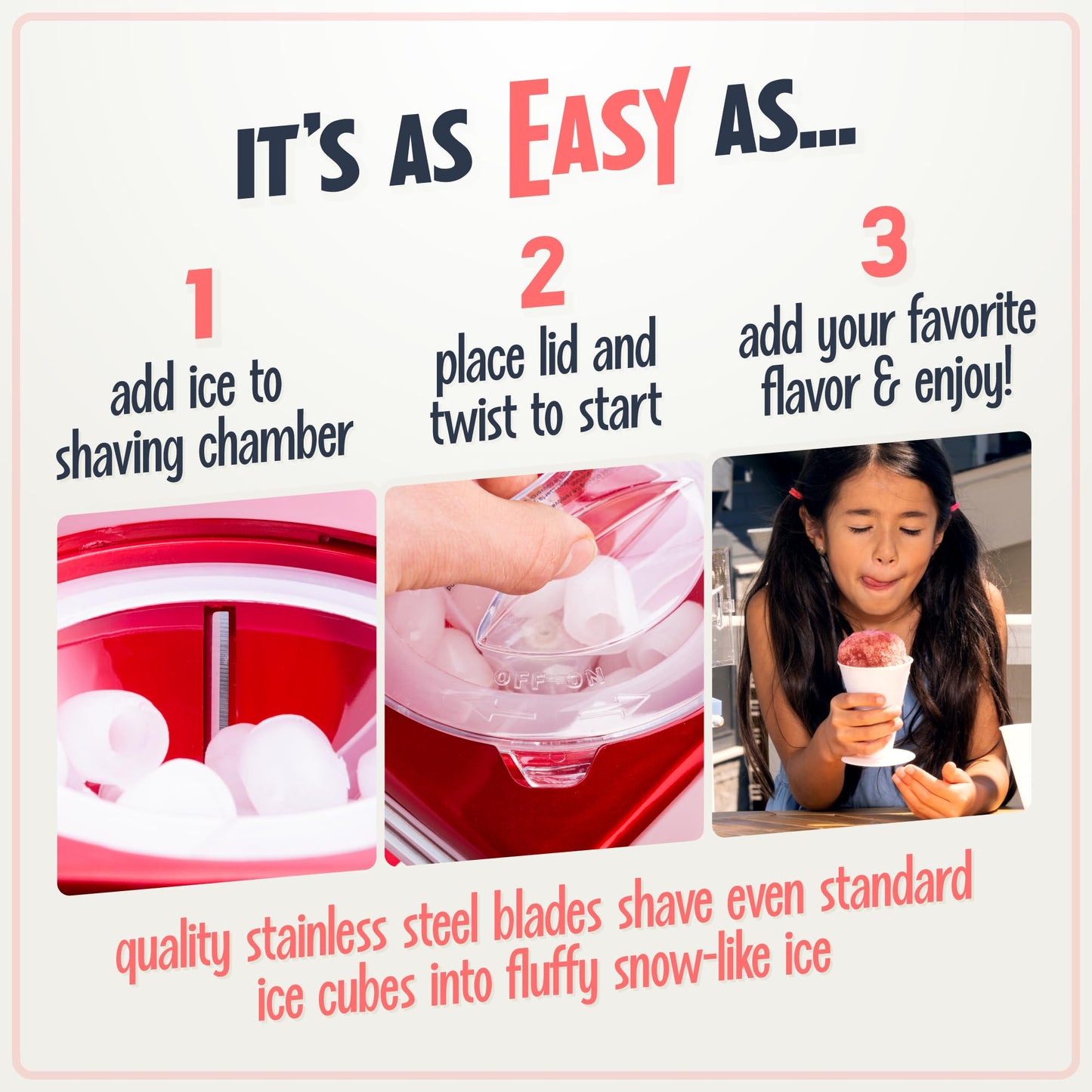 Nostalgia RSM702BUN Retro Series Single Snow Cone Maker with Syrup Party Kit, One Size, Red