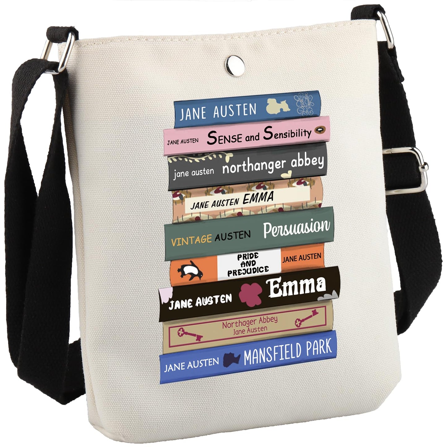 Classic Literature Gift Austen Book Club Gift Bookish Canvas Tote Bag for Book Lovers