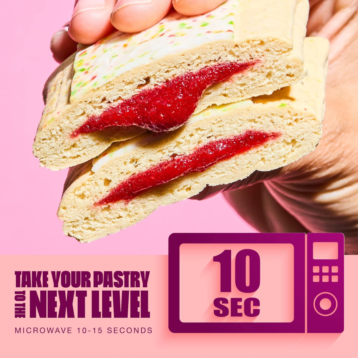 Legendary Foods 20 gr Protein Pastry | Low Carb Tasty Protein Bar Alternative | Keto Friendly | No Sugar Added | High Protein Snacks | On-The-Go Breakfast | Gluten Free Keto Food - Strawberry (10-Pack)