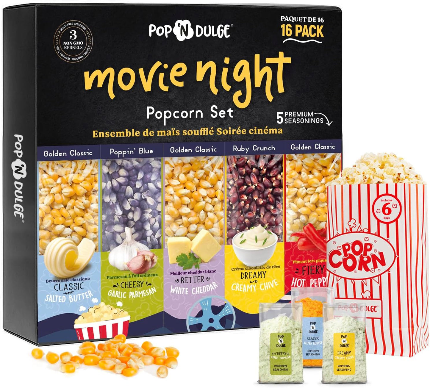 Kit de pop-corn pour soirée film