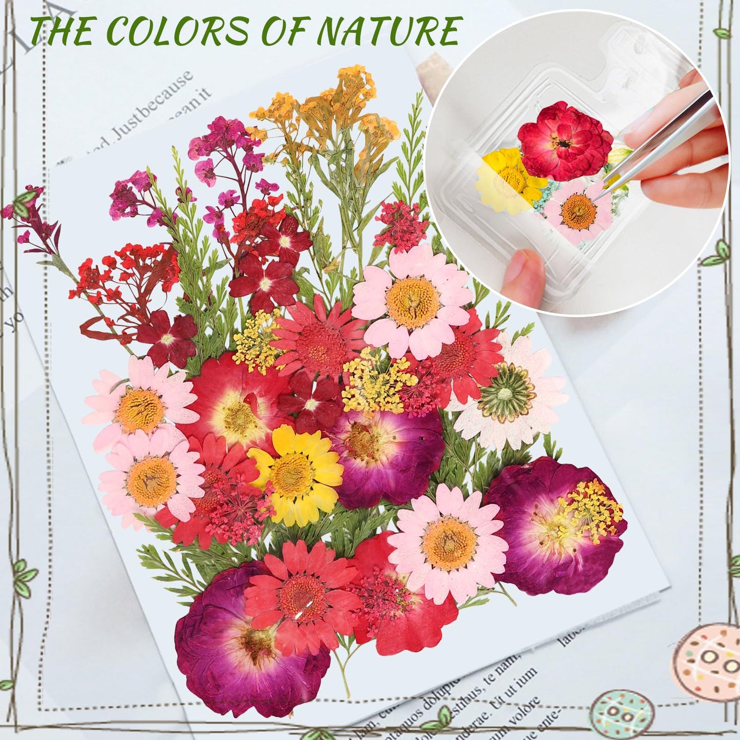 103PCS Bookmark Making Kit, Kaluofan DIY Bookmark Transparent Dried Flower Bookmarks Kit with Abundant Bottle Bookmarks Dried Flowers Tassels and Tweezer