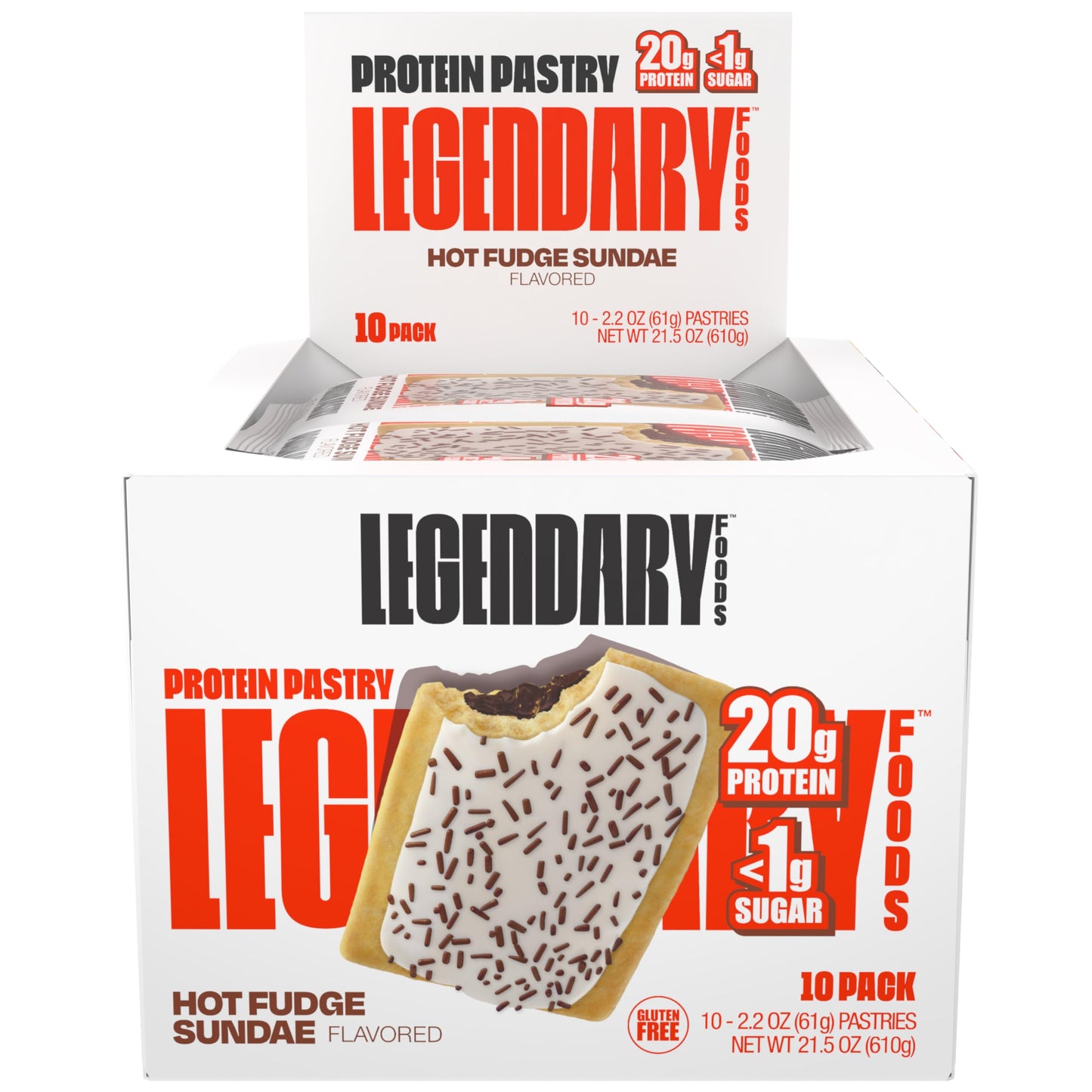 Legendary Foods 20 gr Protein Pastry | Low Carb Tasty Protein Bar Alternative | Keto Friendly | No Sugar Added | High Protein Snacks | On-The-Go Breakfast | Gluten Free Keto Food - Brown Sugar Cinnamon (10-Pack)