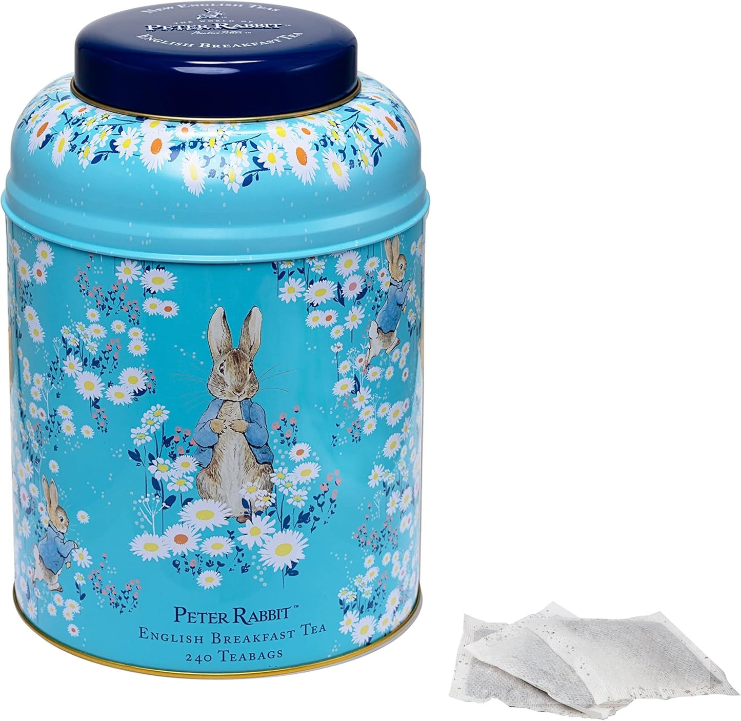 Boîte de thé du matin anglais Pierre Lapin avec 240 sachets de thé par New English Teas