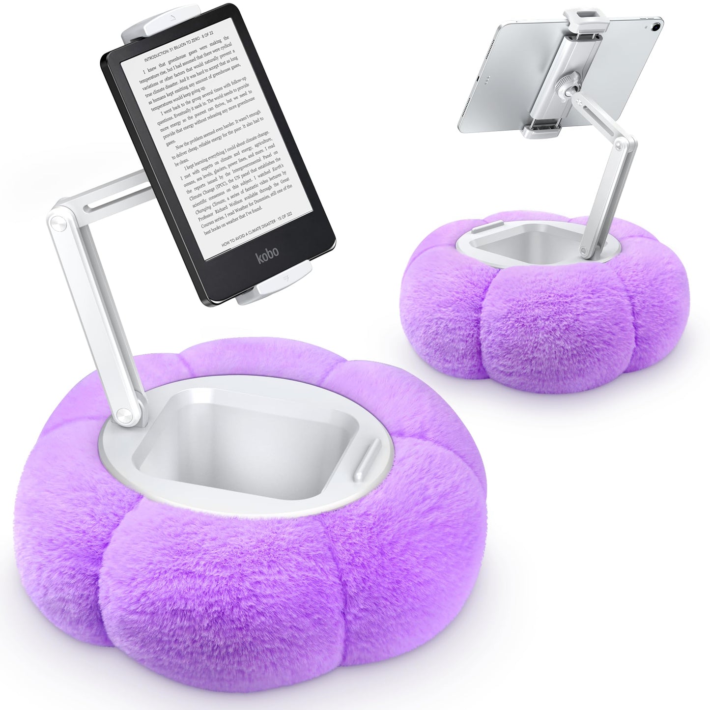 Pillow E-Reader & Tablet Holder With Snack Compartment